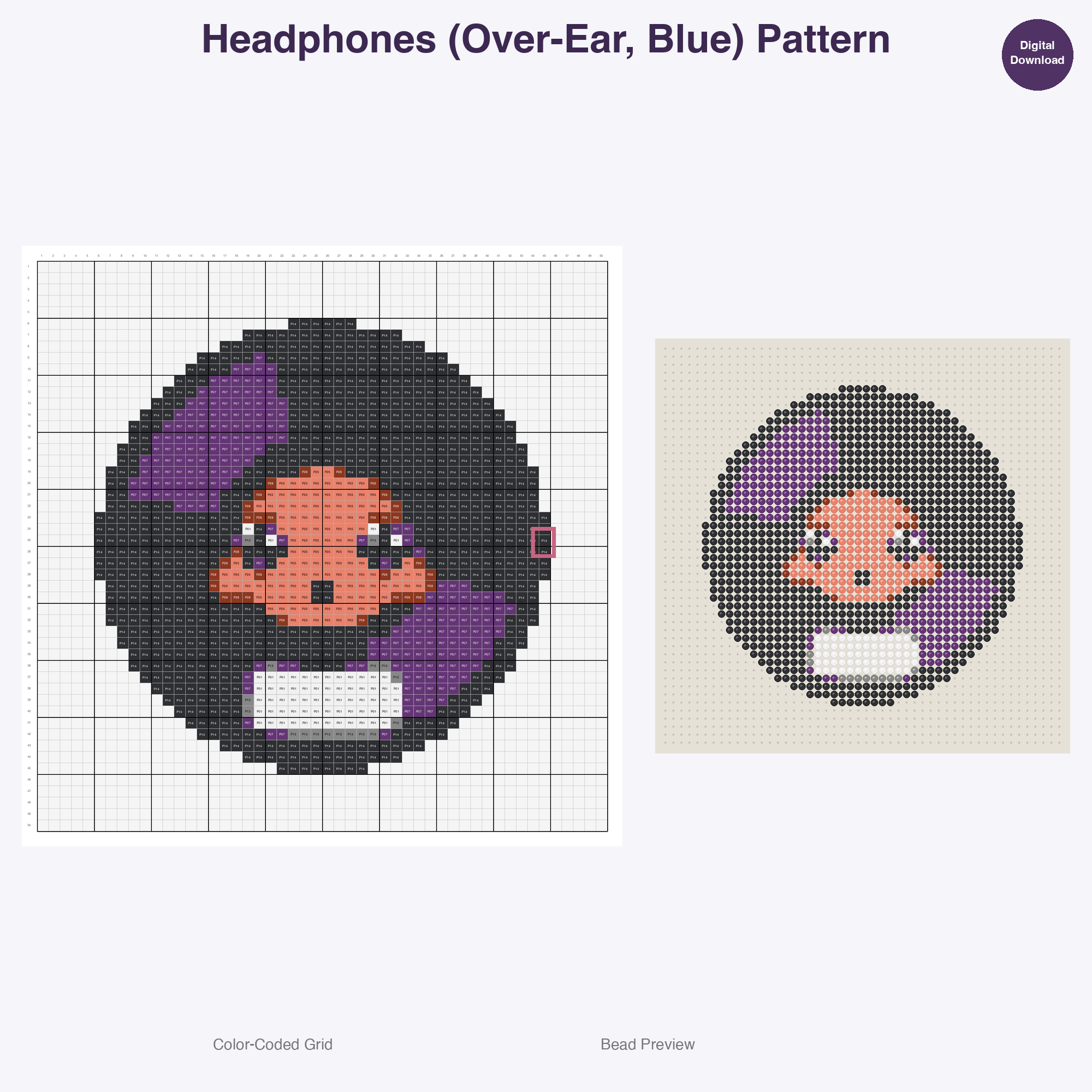 Pixel Pop Concert Perler Bead Patterns Bundle, 48 Designs (PDF Digital Download)