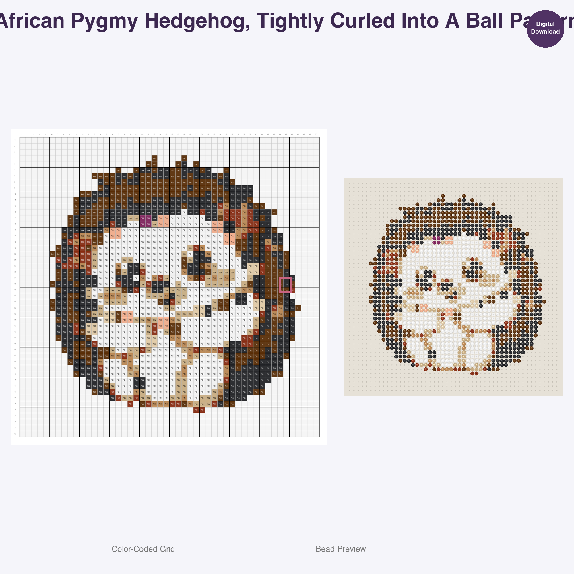 Pocket Pet Pals Perler Bead Patterns, 48 Designs x 3 Grid Sizes (29x29 + 50x50 + 128x128), Fuse Bead PDF Digital Download