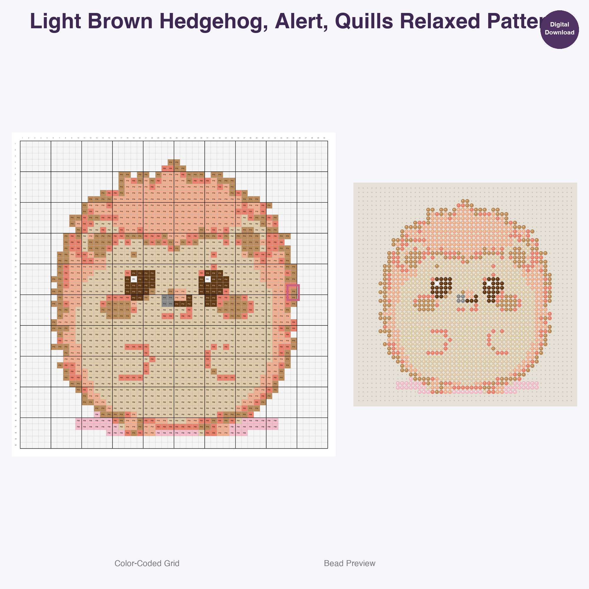 Pocket Pet Pals Perler Bead Patterns, 48 Designs x 3 Grid Sizes (29x29 + 50x50 + 128x128), Fuse Bead PDF Digital Download
