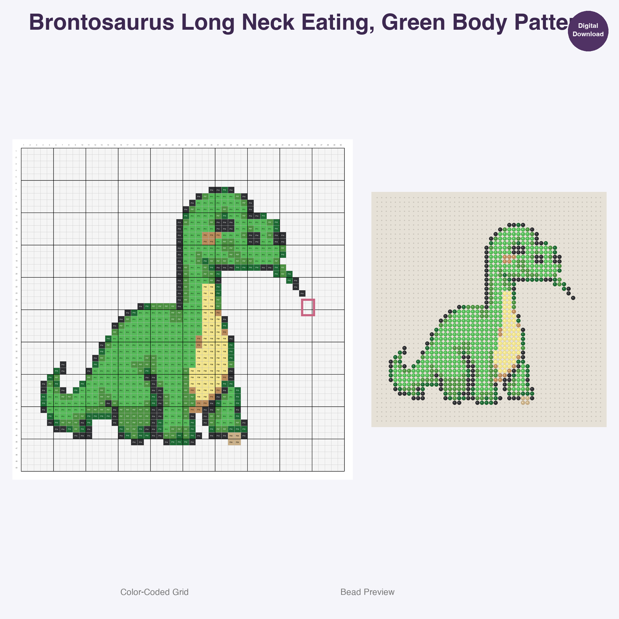 Primeval Pals Perler Bead Patterns, 48 Designs x 3 Grid Sizes (29x29 + 50x50 + 128x128), Fuse Bead PDF Digital Download