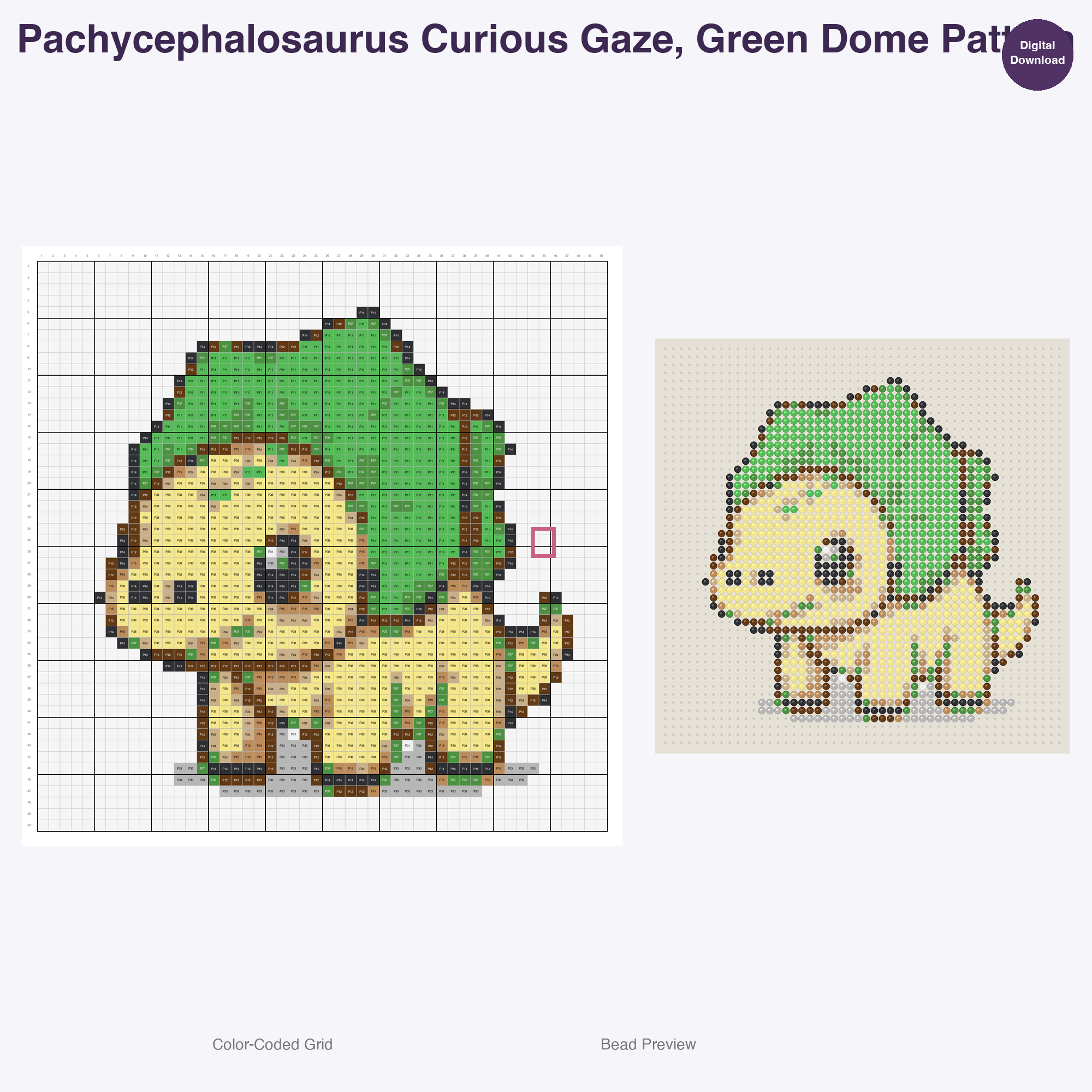 Primeval Pals Perler Bead Patterns, 48 Designs x 3 Grid Sizes (29x29 + 50x50 + 128x128), Fuse Bead PDF Digital Download