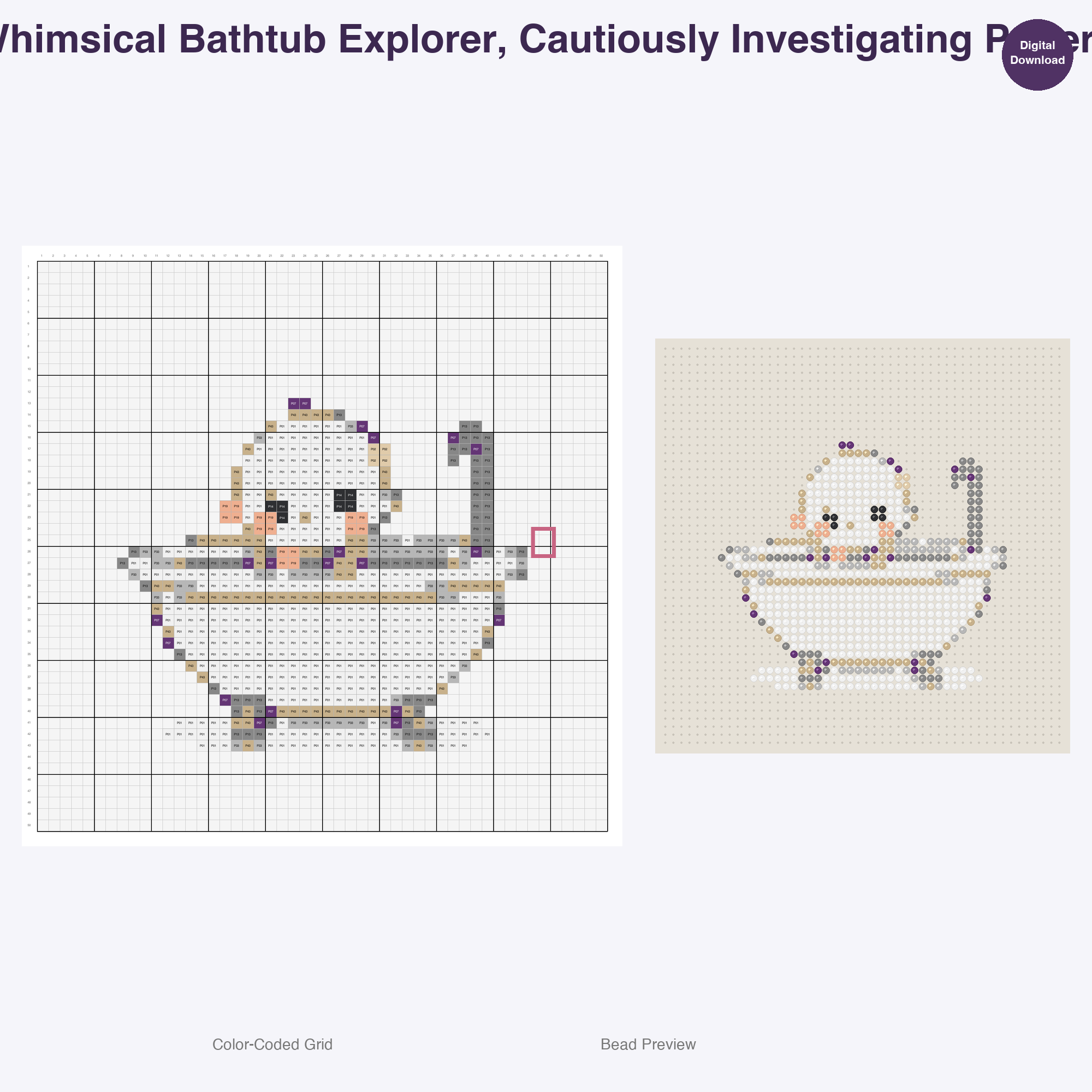 Purrfectly Posed Feline Fun Perler Bead Patterns, 48 Designs x 3 Grid Sizes (29x29 + 50x50 + 128x128), Fuse Bead PDF Digital Download