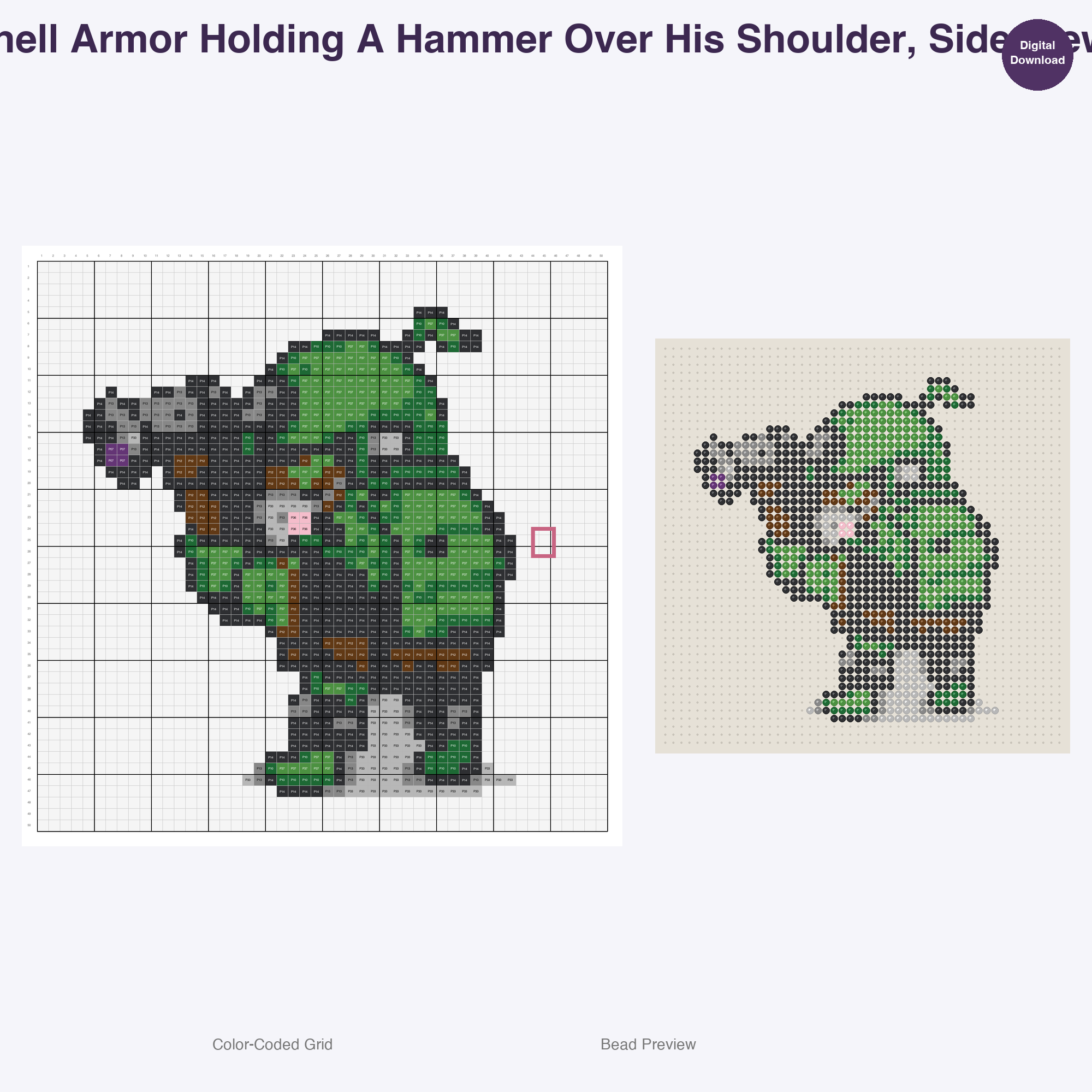 Retro Nintendo Pixel Characters Perler Bead Patterns, 48 Designs x 2 Grid Sizes (50x50 + 128x128), Fuse Bead PDF Digital Download
