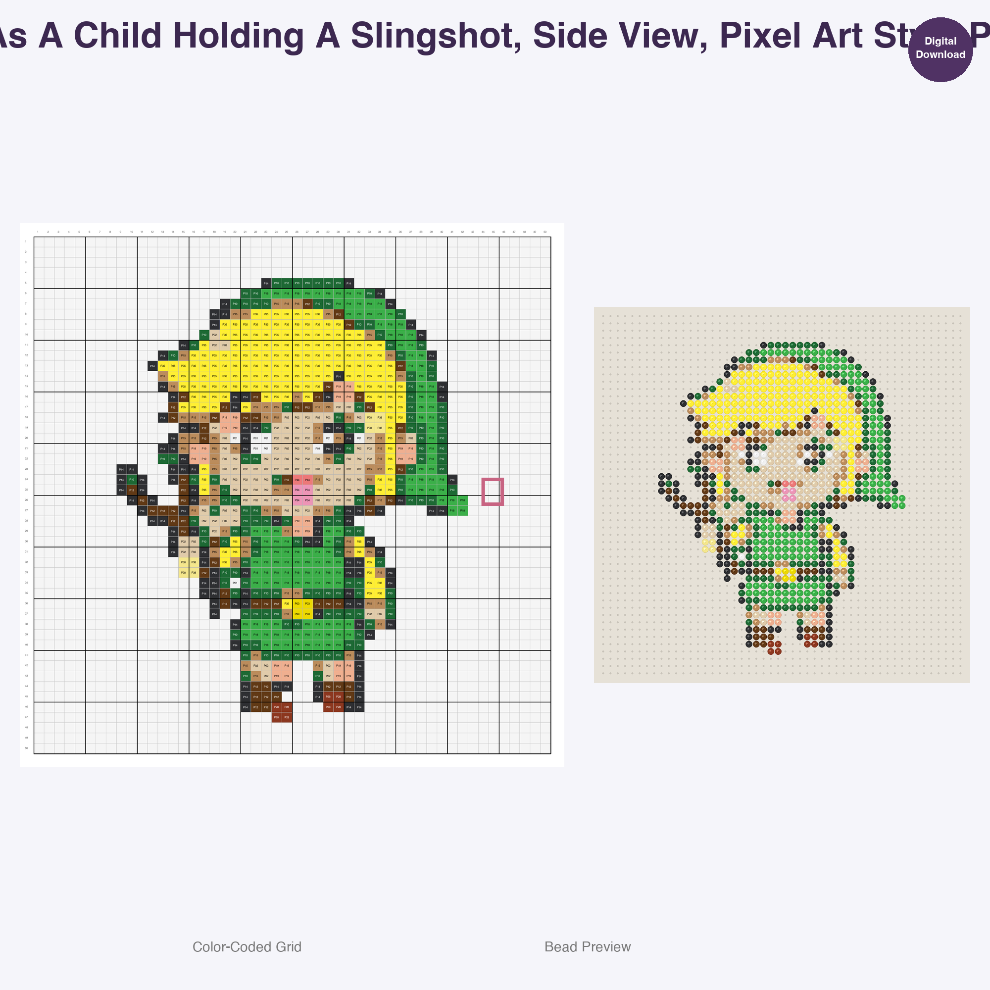 Retro Nintendo Pixel Characters Perler Bead Patterns, 48 Designs x 2 Grid Sizes (50x50 + 128x128), Fuse Bead PDF Digital Download