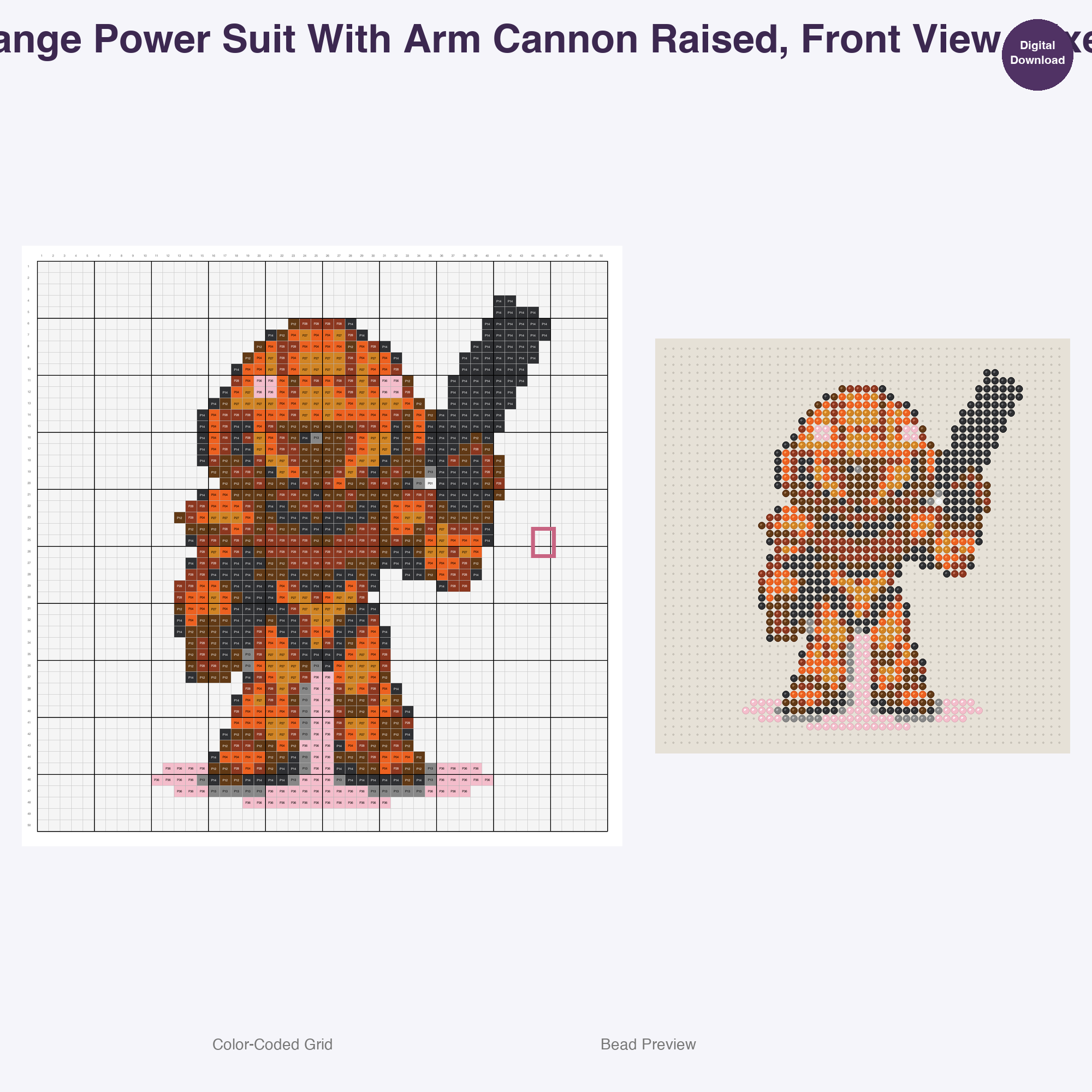 Retro Nintendo Pixel Characters Perler Bead Patterns, 48 Designs x 2 Grid Sizes (50x50 + 128x128), Fuse Bead PDF Digital Download