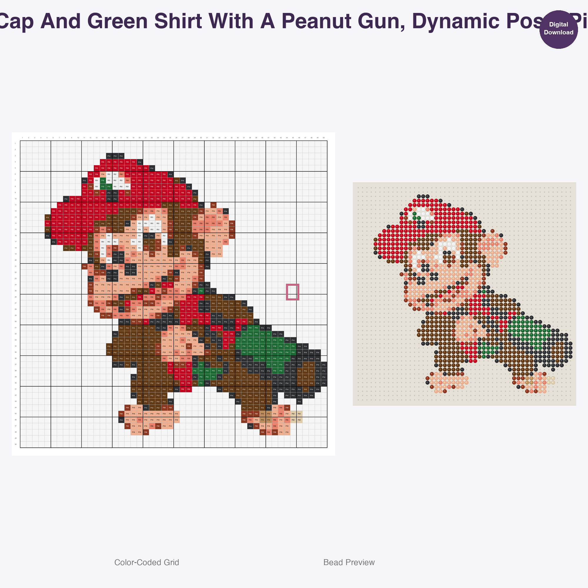 Retro Nintendo Pixel Characters Perler Bead Patterns, 48 Designs x 2 Grid Sizes (50x50 + 128x128), Fuse Bead PDF Digital Download