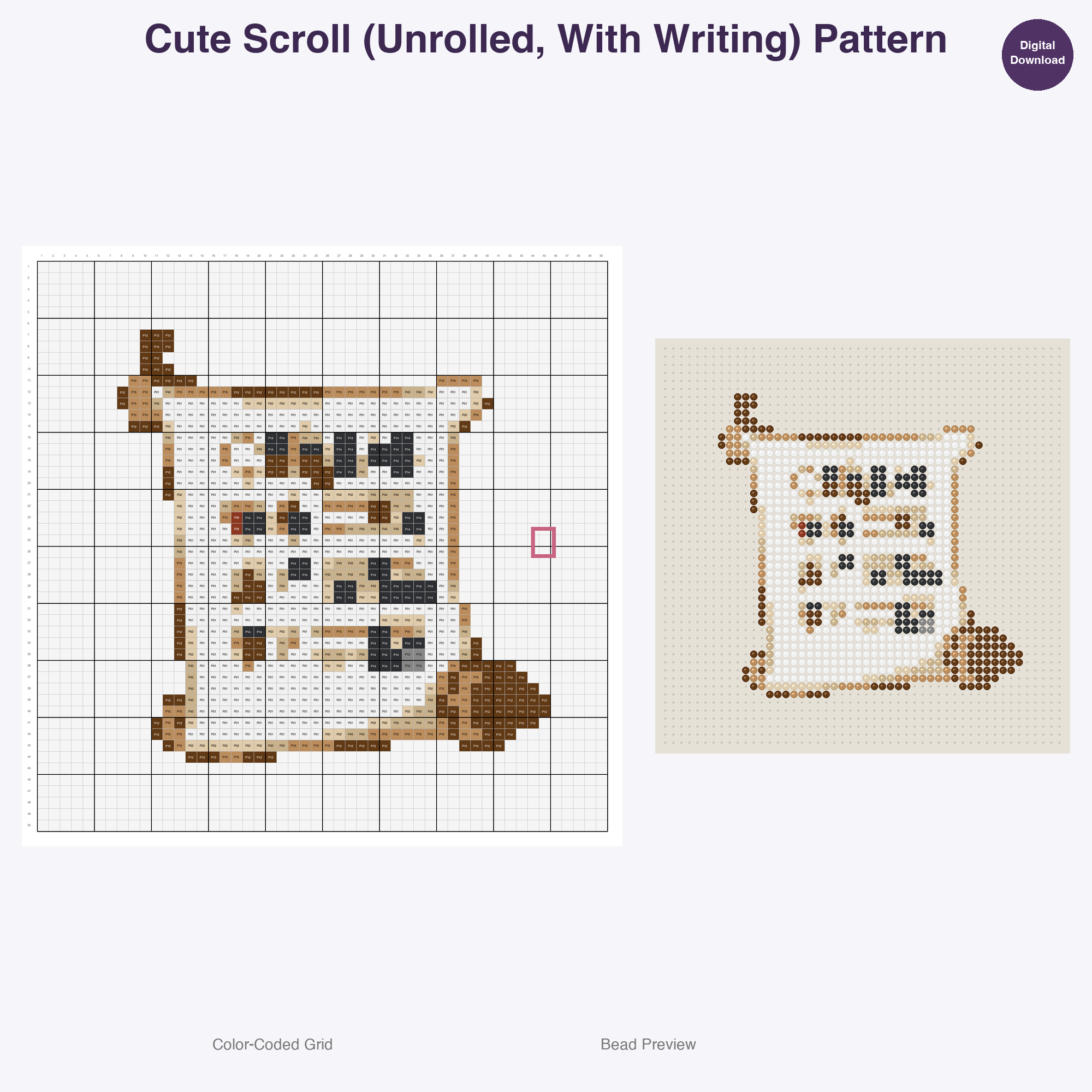 Royal Keep Residents Perler Bead Patterns, 48 Designs x 2 Grid Sizes (50x50 + 128x128), Fuse Bead PDF Digital Download