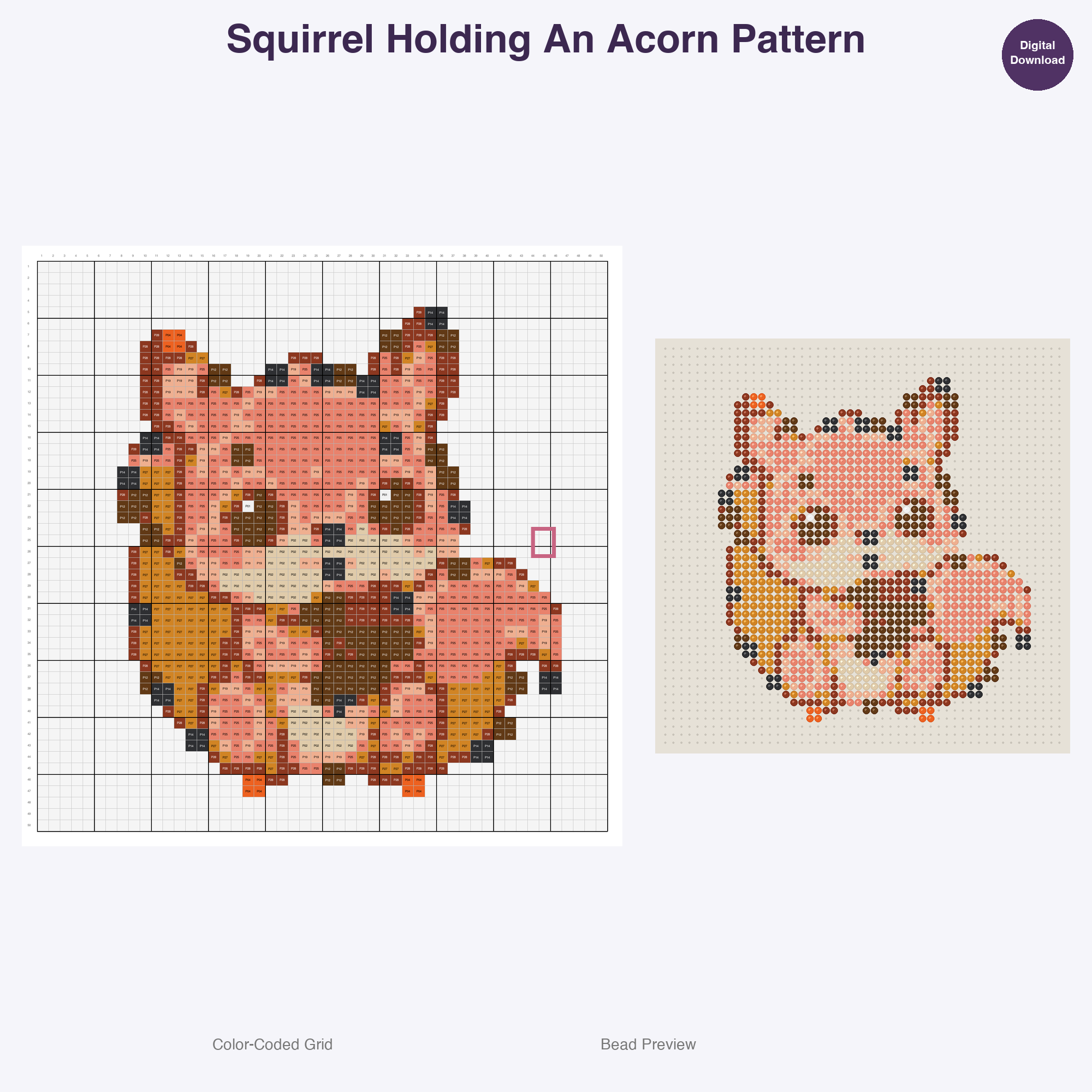 Rustic Woodland Critters Perler Bead Patterns Bundle, 48 Designs (PDF Digital Download)