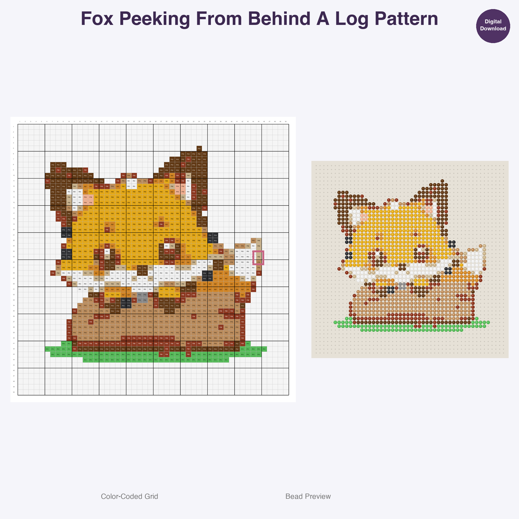 Rustic Woodland Critters Perler Bead Patterns Bundle, 48 Designs (PDF Digital Download)