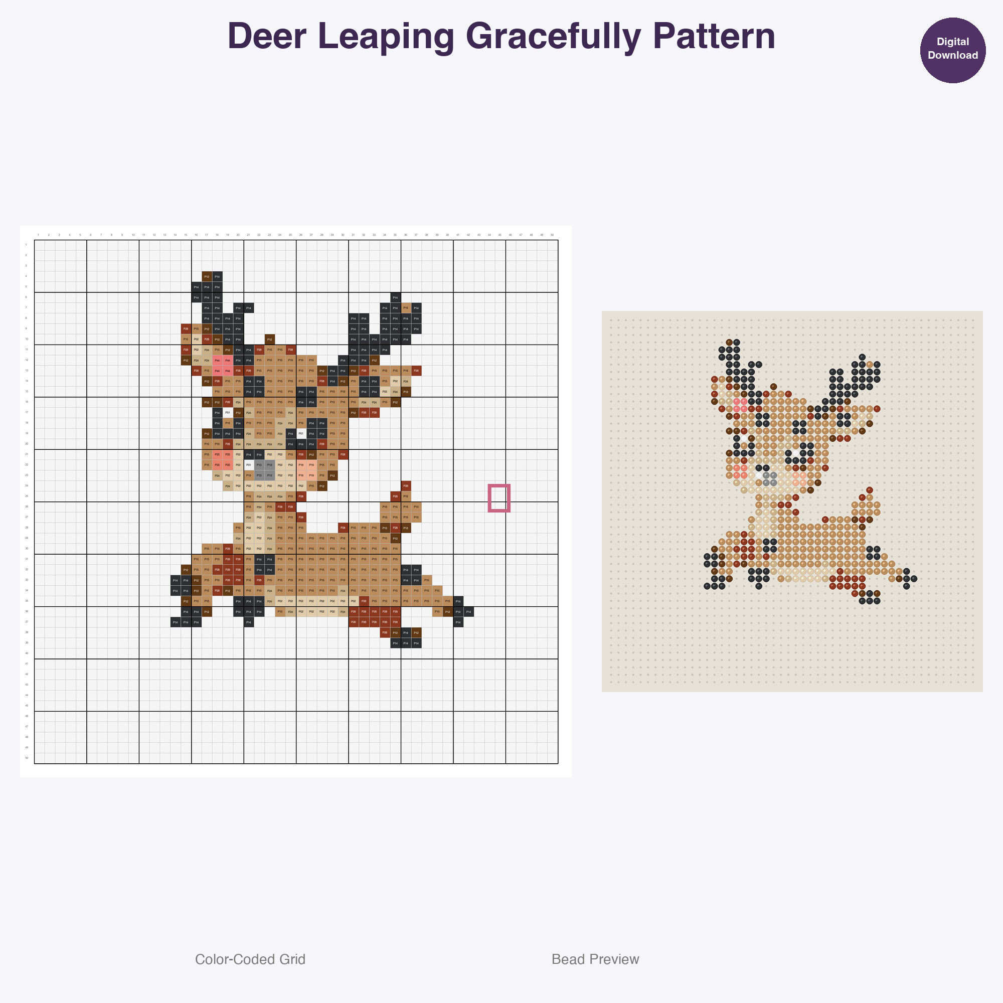 Rustic Woodland Critters Perler Bead Patterns Bundle, 48 Designs (PDF Digital Download)