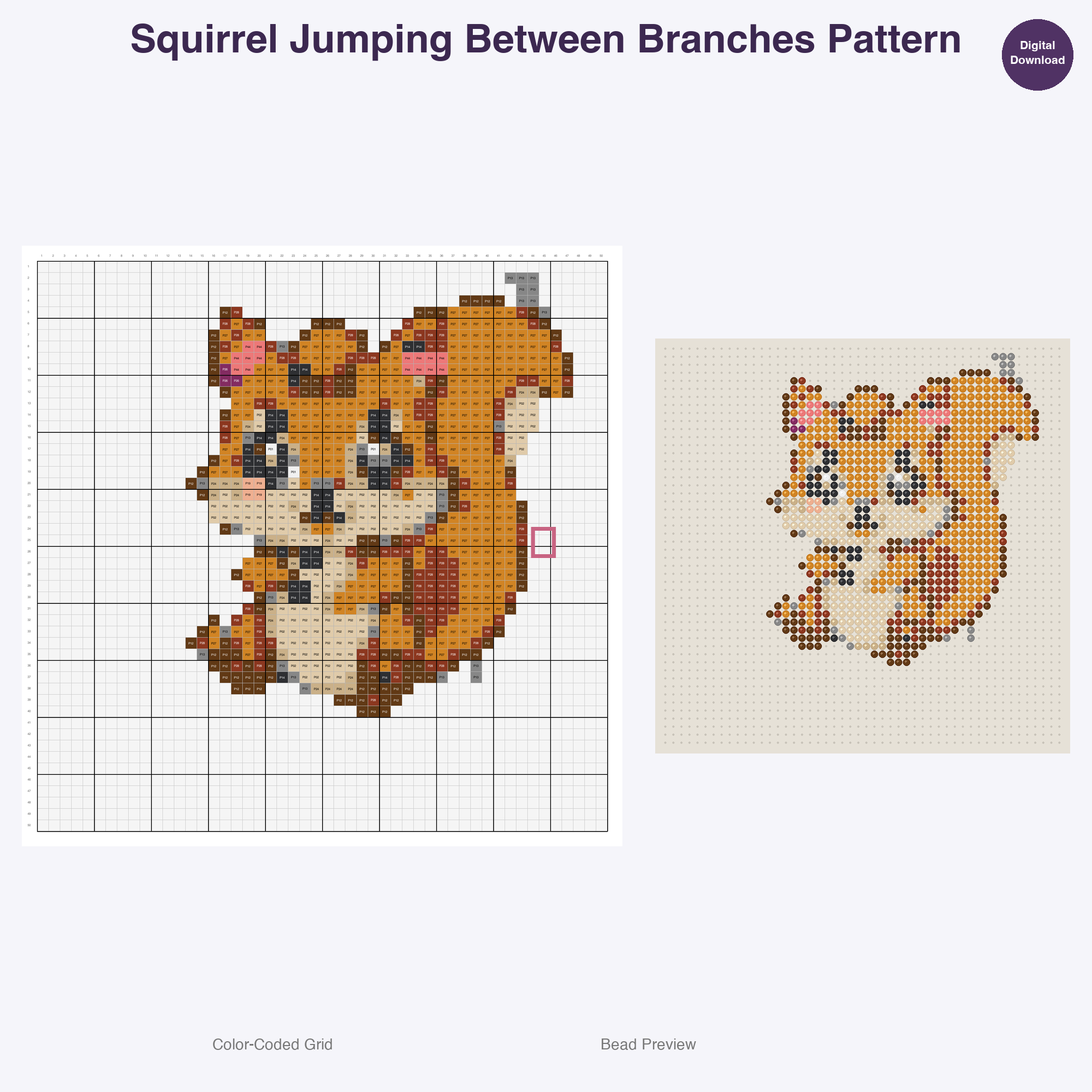 Rustic Woodland Critters Perler Bead Patterns Bundle, 48 Designs (PDF Digital Download)