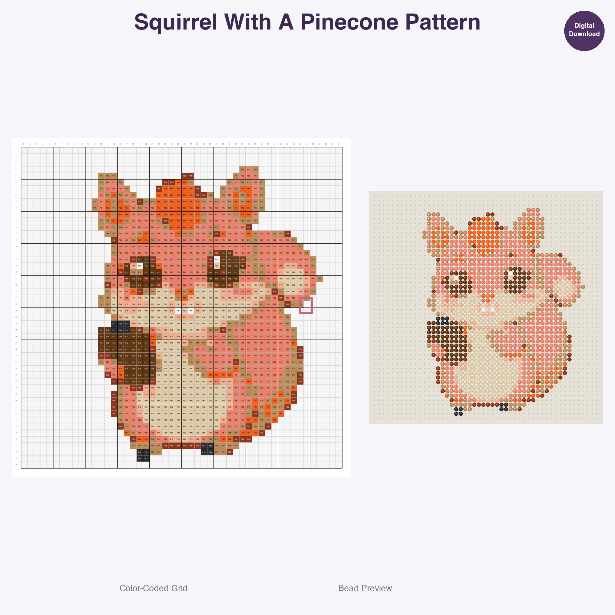Rustic Woodland Critters Perler Bead Patterns Bundle, 48 Designs (PDF Digital Download)