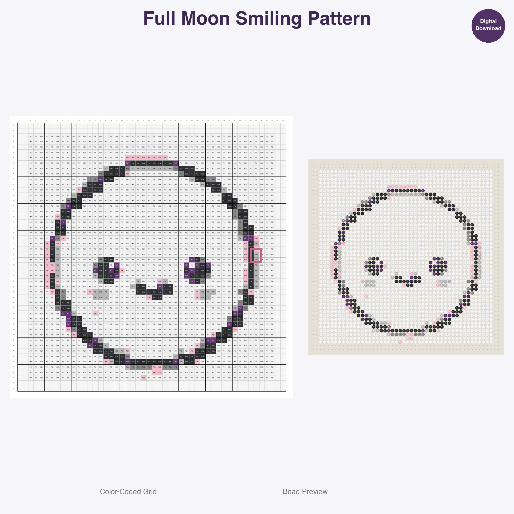 Kawaii Space Astronauts Perler Bead Patterns, 48 Designs x 3 Grid Sizes (29x29 + 50x50 + 128x128), Fuse Bead PDF Digital Download