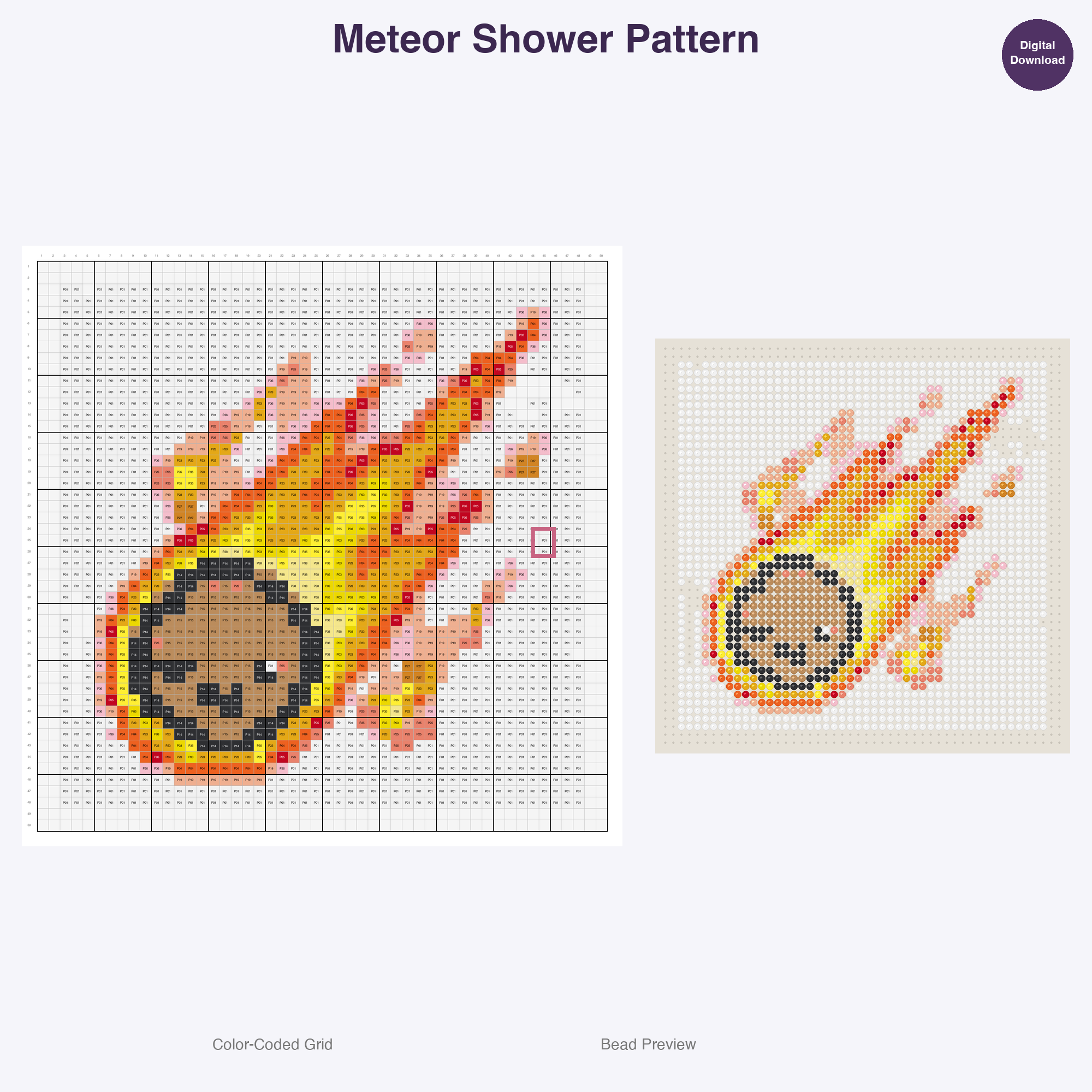 Kawaii Space Astronauts Perler Bead Patterns, 48 Designs x 3 Grid Sizes (29x29 + 50x50 + 128x128), Fuse Bead PDF Digital Download