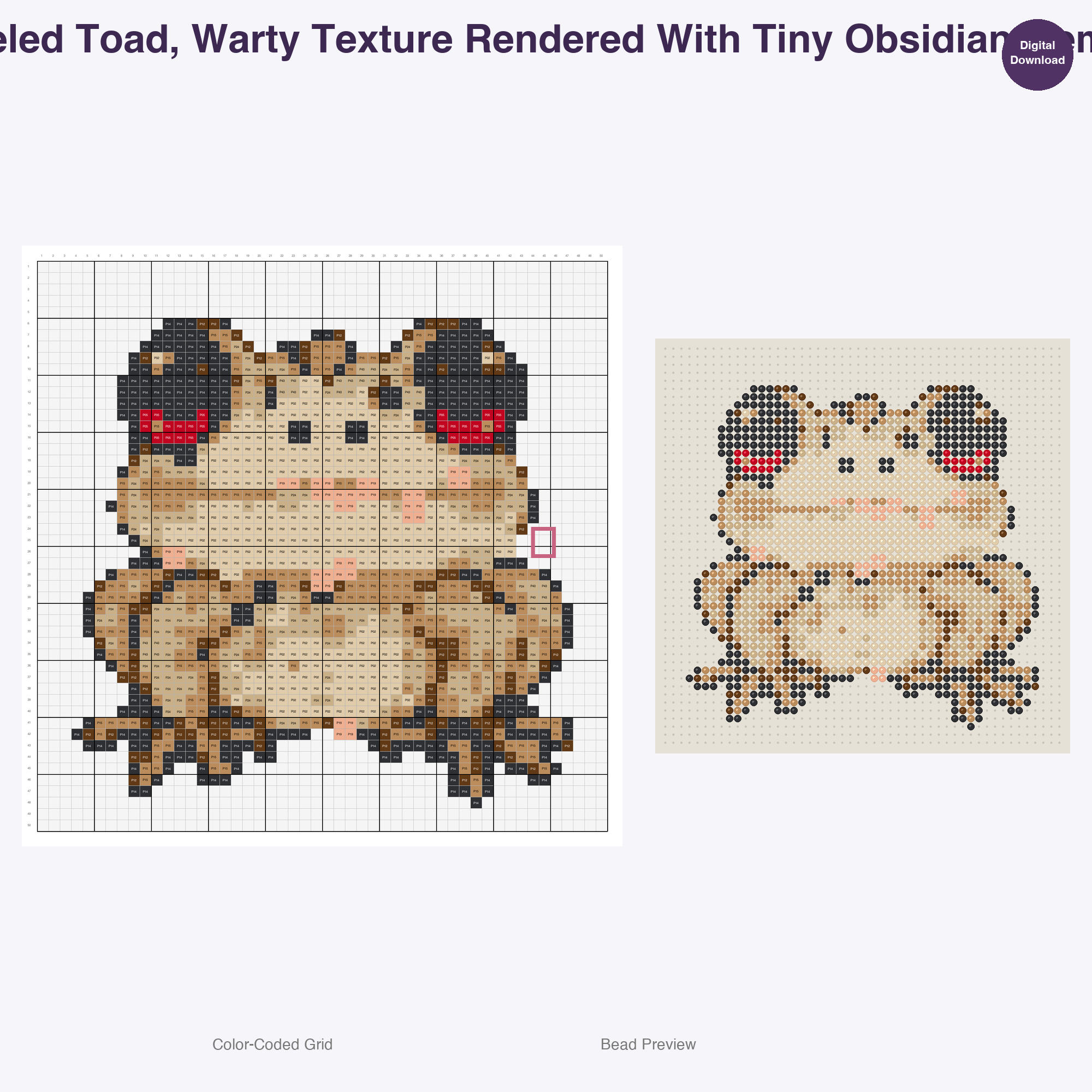 Sparkle Scale Reptiles Perler Bead Patterns, 48 Designs x 2 Grid Sizes (50x50 + 128x128), Fuse Bead PDF Digital Download