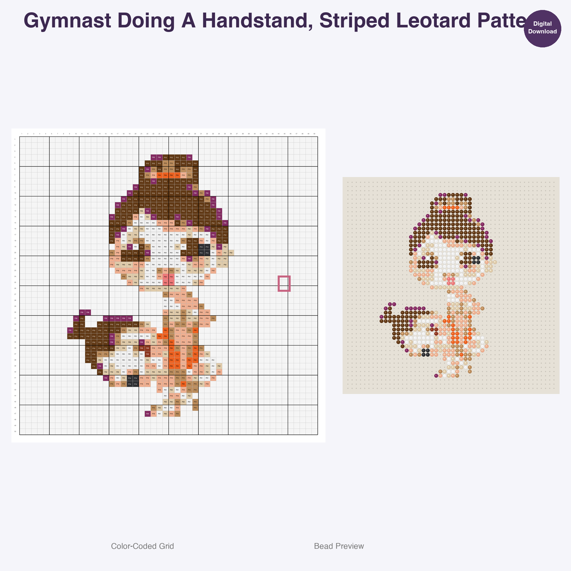 Sparkle Spin Performers Perler Bead Patterns, 48 Designs x 2 Grid Sizes (50x50 + 128x128), Fuse Bead PDF Digital Download