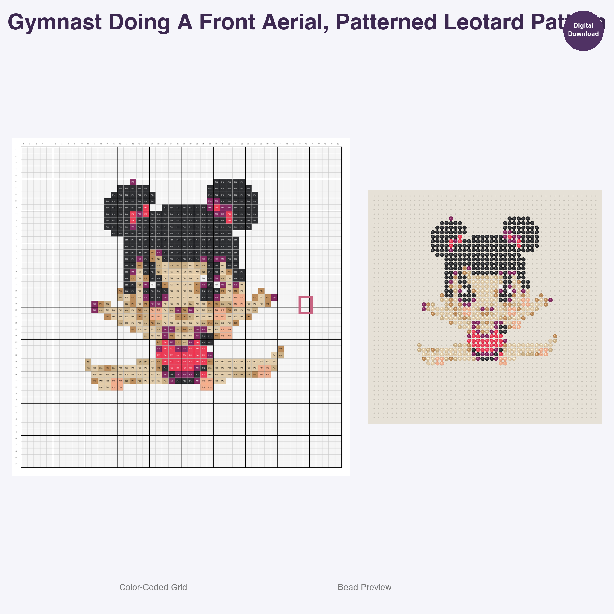 Sparkle Spin Performers Perler Bead Patterns, 48 Designs x 2 Grid Sizes (50x50 + 128x128), Fuse Bead PDF Digital Download