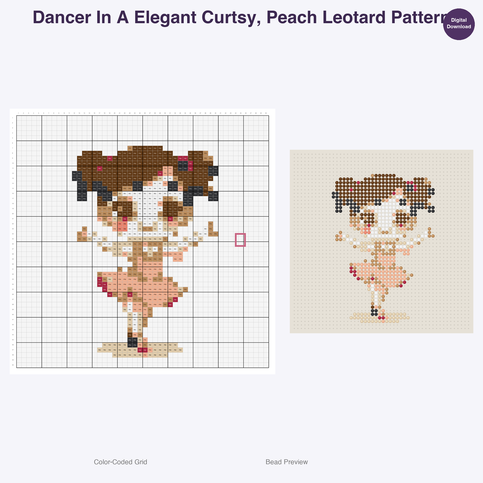 Sparkle Spin Performers Perler Bead Patterns, 48 Designs x 2 Grid Sizes (50x50 + 128x128), Fuse Bead PDF Digital Download