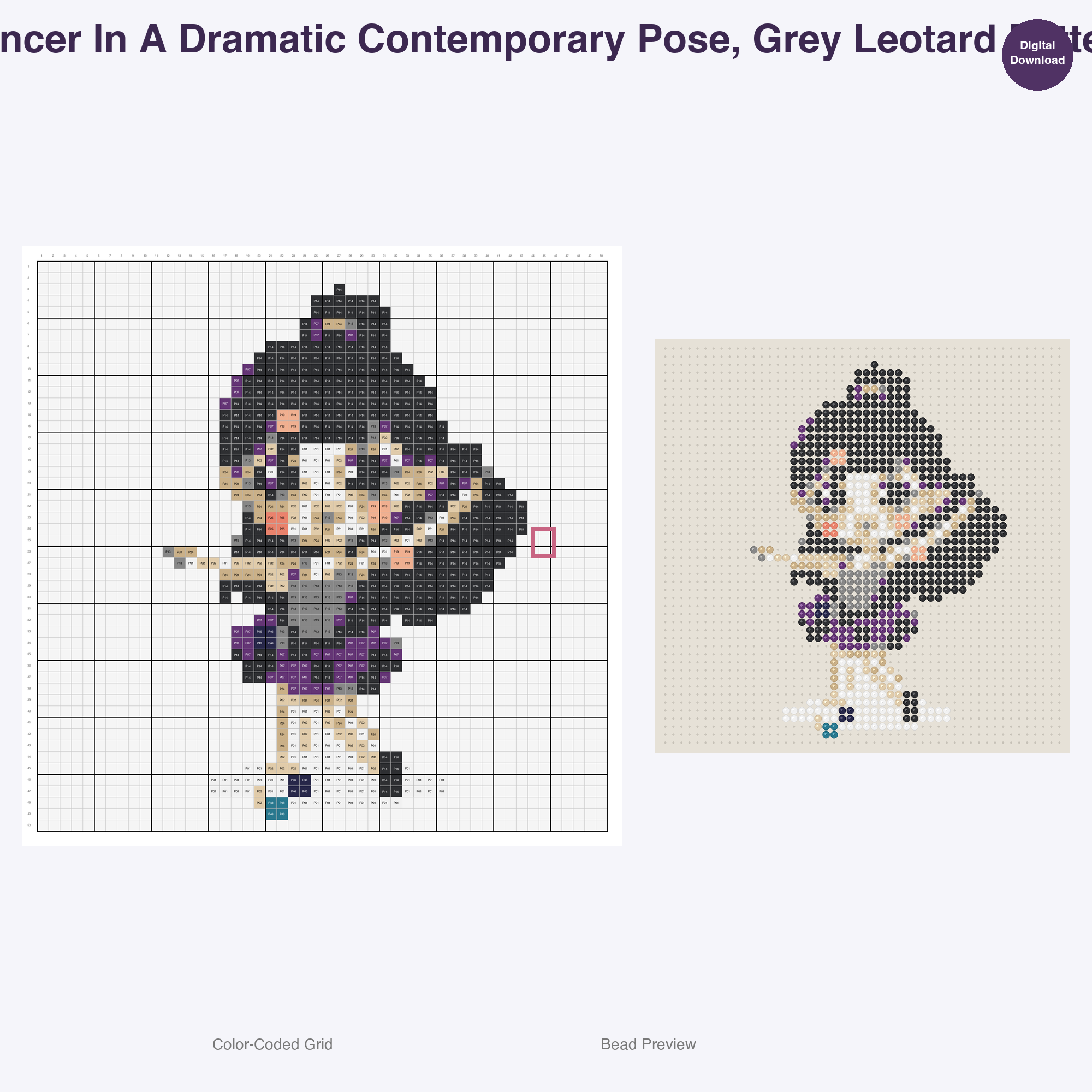 Sparkle Spin Performers Perler Bead Patterns, 48 Designs x 2 Grid Sizes (50x50 + 128x128), Fuse Bead PDF Digital Download