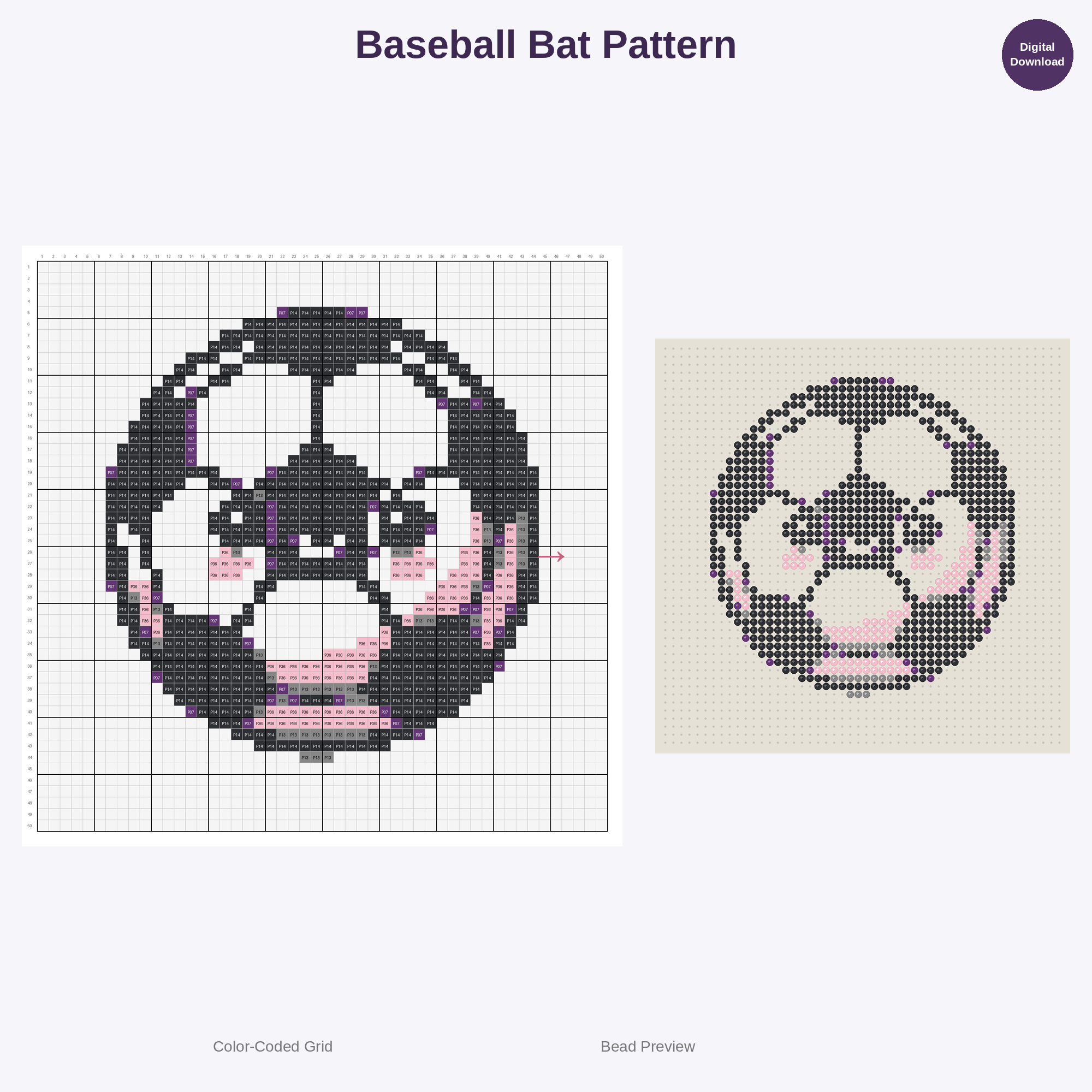 Cute Kawaii Sports Equipment & Balls Perler Bead Patterns Bundle, 48 Designs (PDF Digital Download)