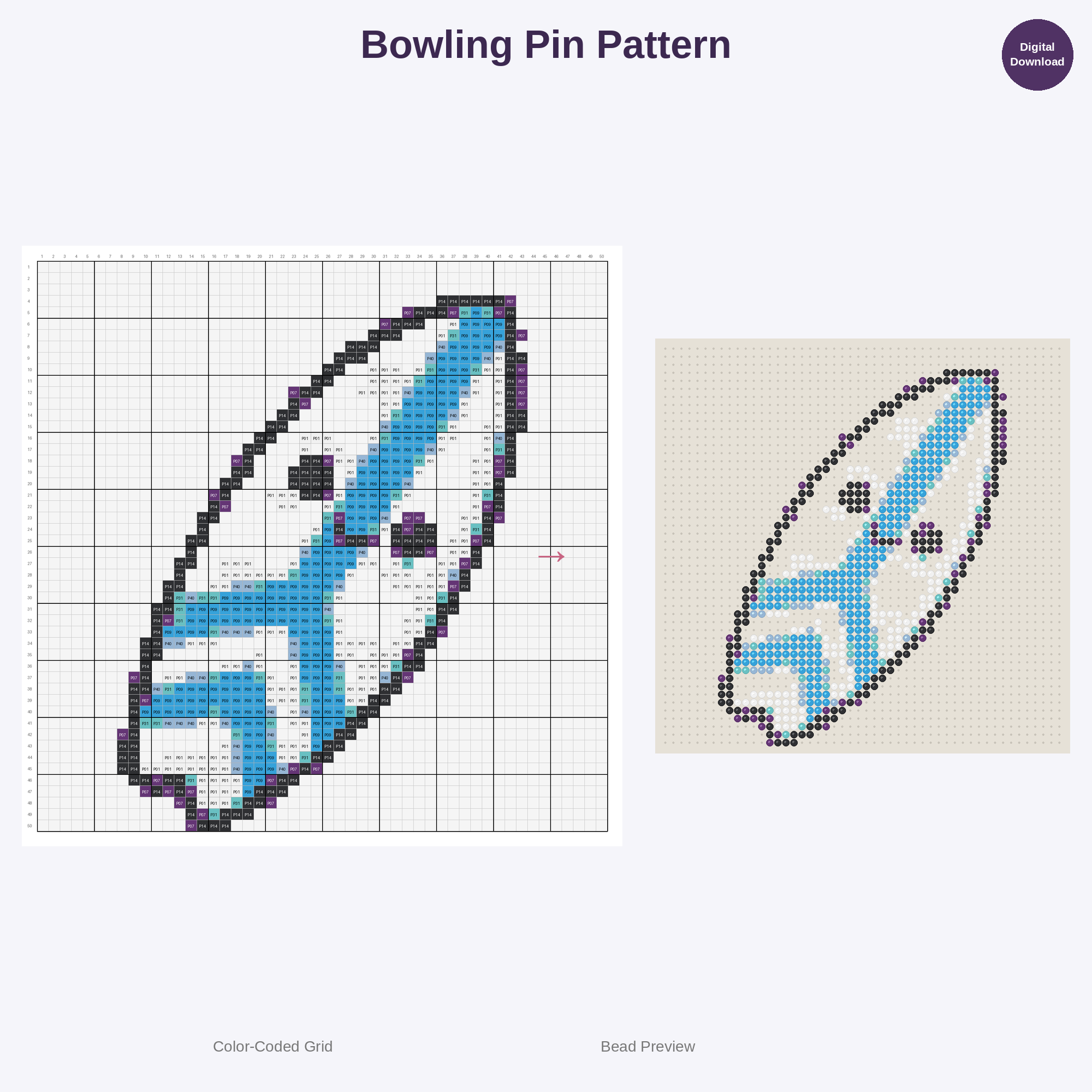 Cute Kawaii Sports Equipment & Balls Perler Bead Patterns Bundle, 48 Designs (PDF Digital Download)