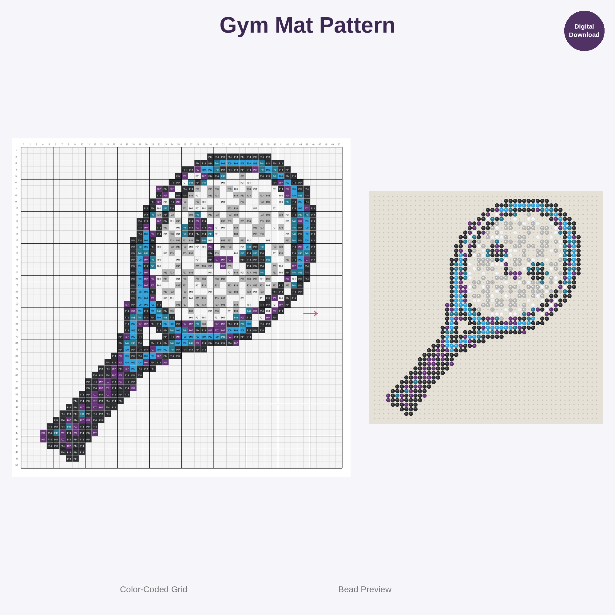 Cute Kawaii Sports Equipment & Balls Perler Bead Patterns Bundle, 48 Designs (PDF Digital Download)