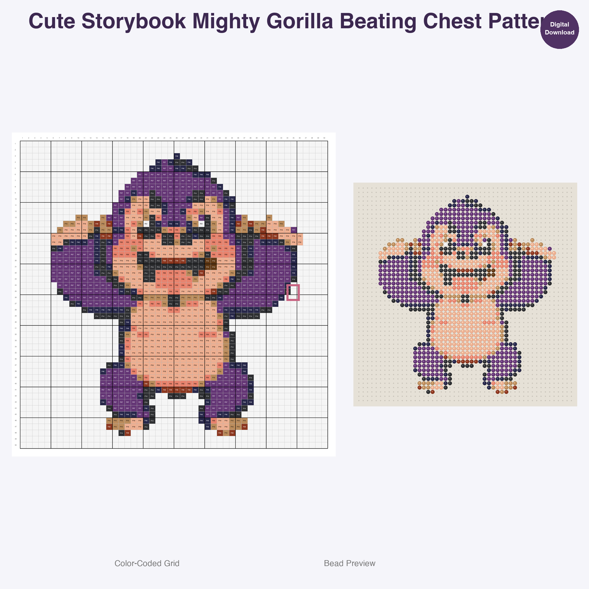 Storybook Safari Animals Perler Bead Patterns Bundle, 48 Designs (PDF Digital Download)