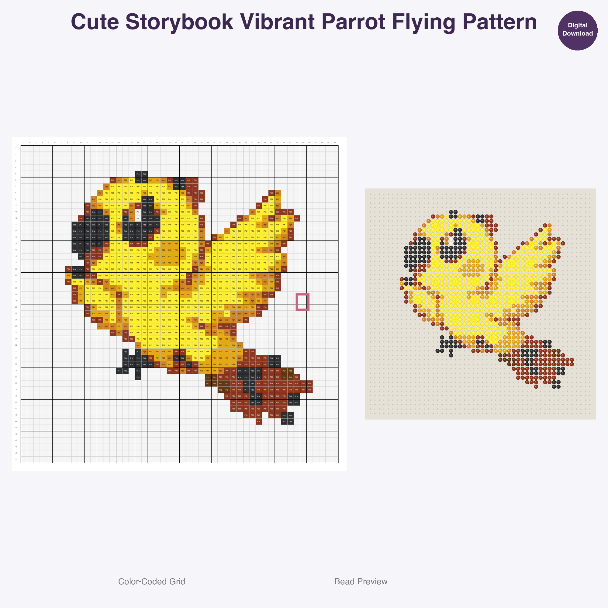 Storybook Safari Animals Perler Bead Patterns Bundle, 48 Designs (PDF Digital Download)