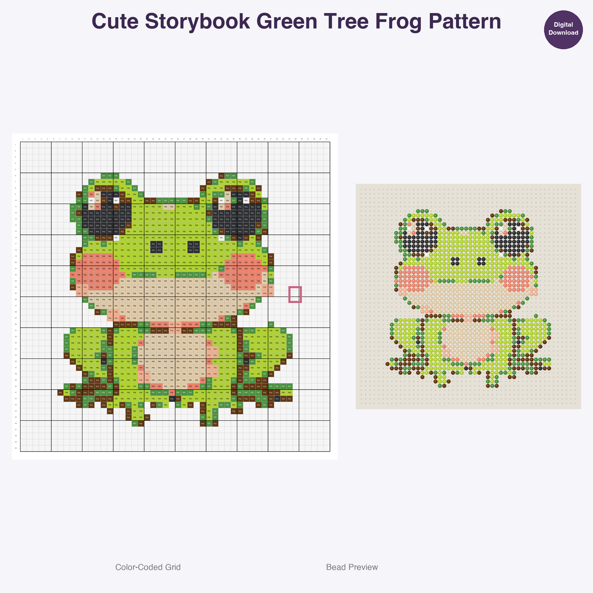 Storybook Safari Animals Perler Bead Patterns Bundle, 48 Designs (PDF Digital Download)