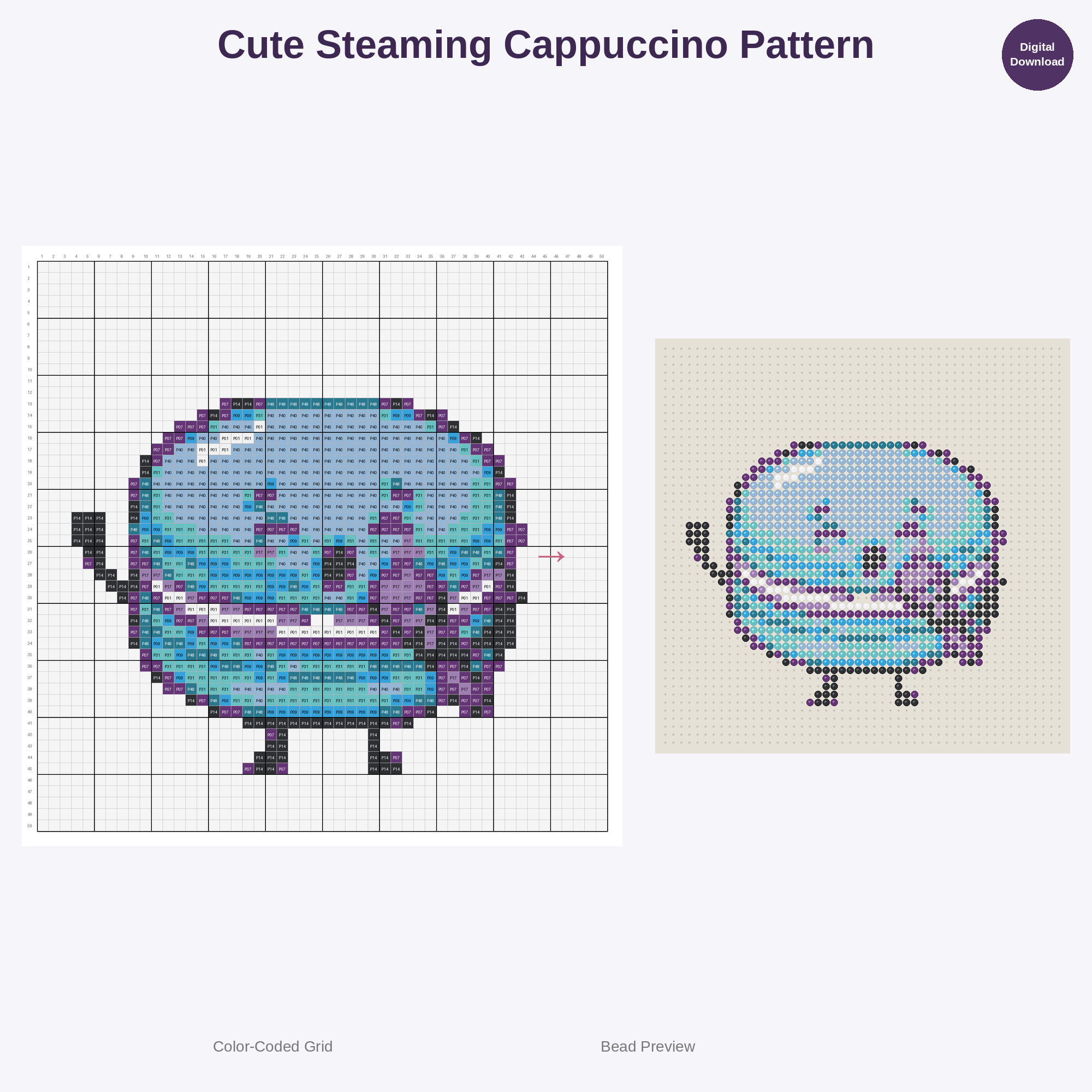 Sweet Brews & Treats Perler Bead Patterns Bundle, 48 Designs (PDF Digital Download)
