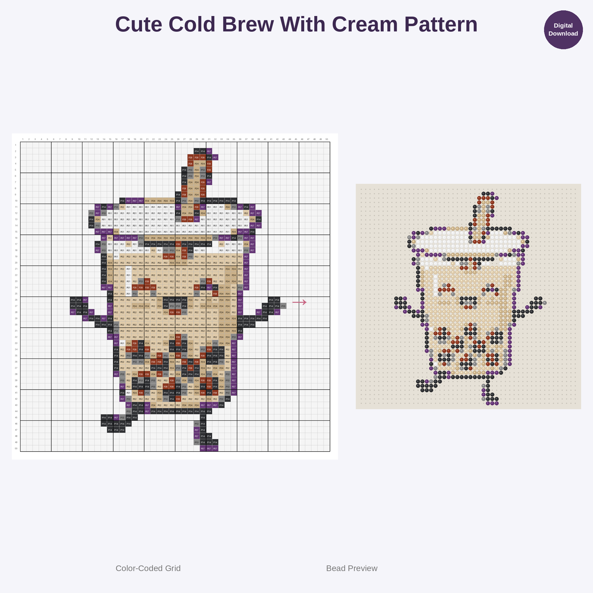 Sweet Brews & Treats Perler Bead Patterns Bundle, 48 Designs (PDF Digital Download)