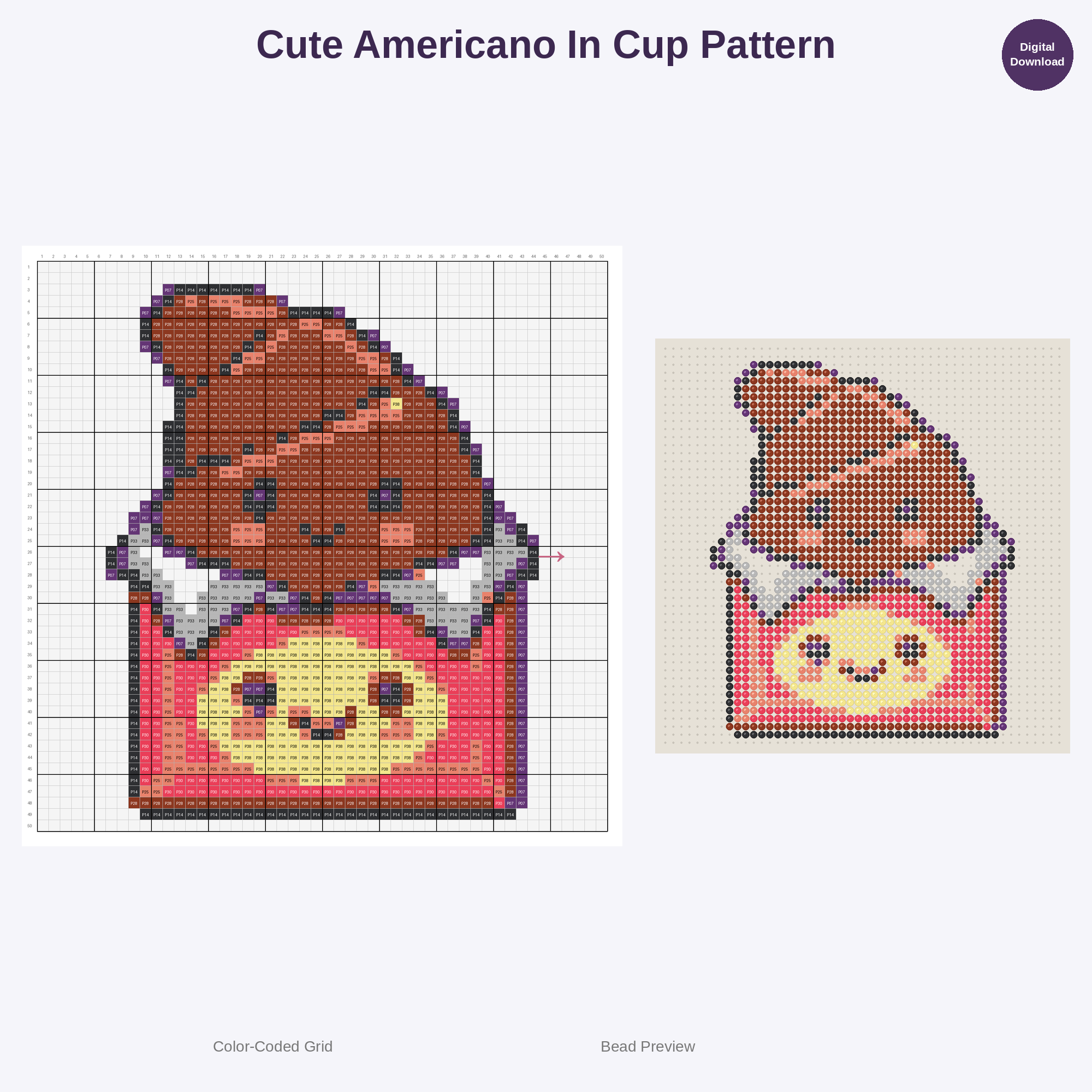 Sweet Brews & Treats Perler Bead Patterns Bundle, 48 Designs (PDF Digital Download)