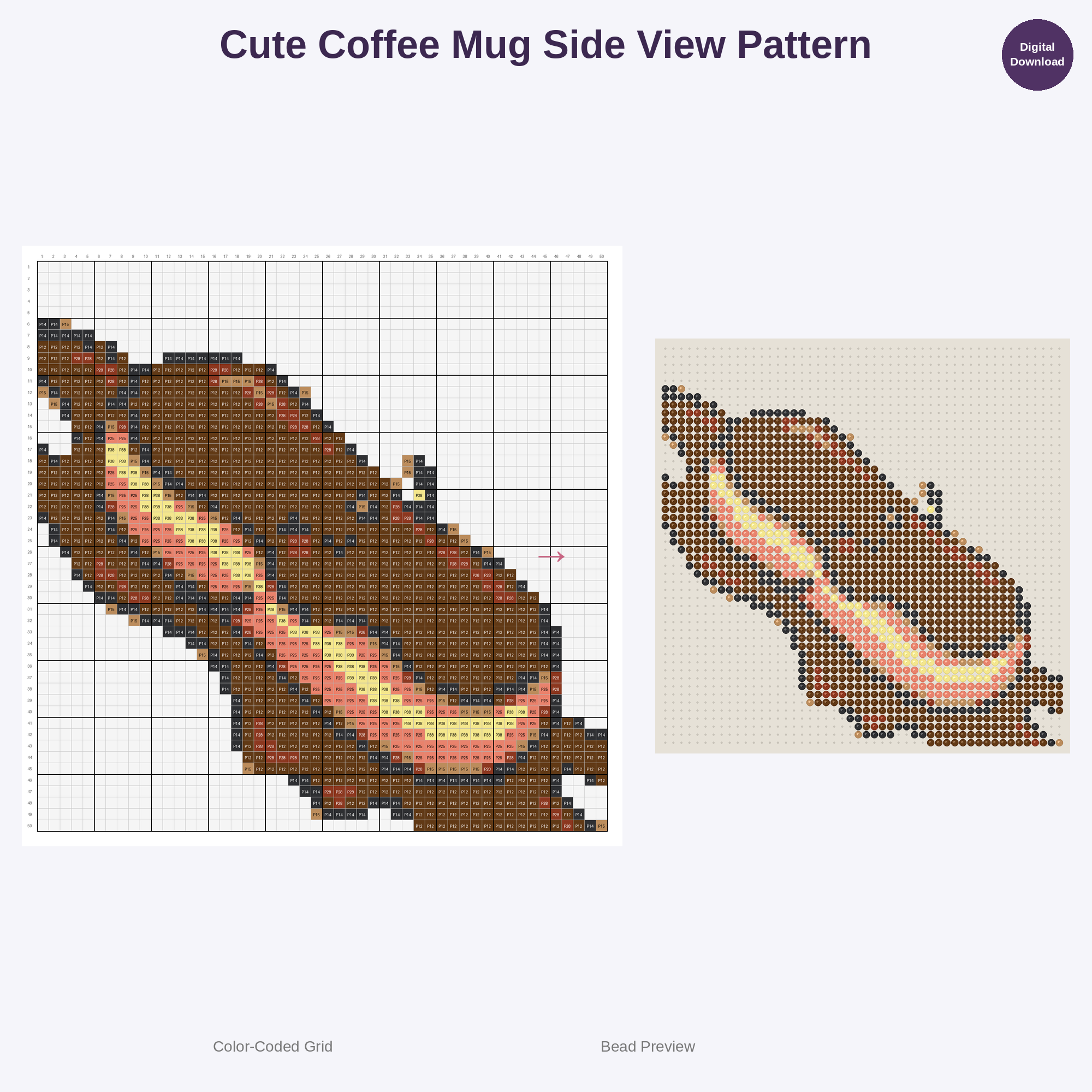 Sweet Brews & Treats Perler Bead Patterns Bundle, 48 Designs (PDF Digital Download)