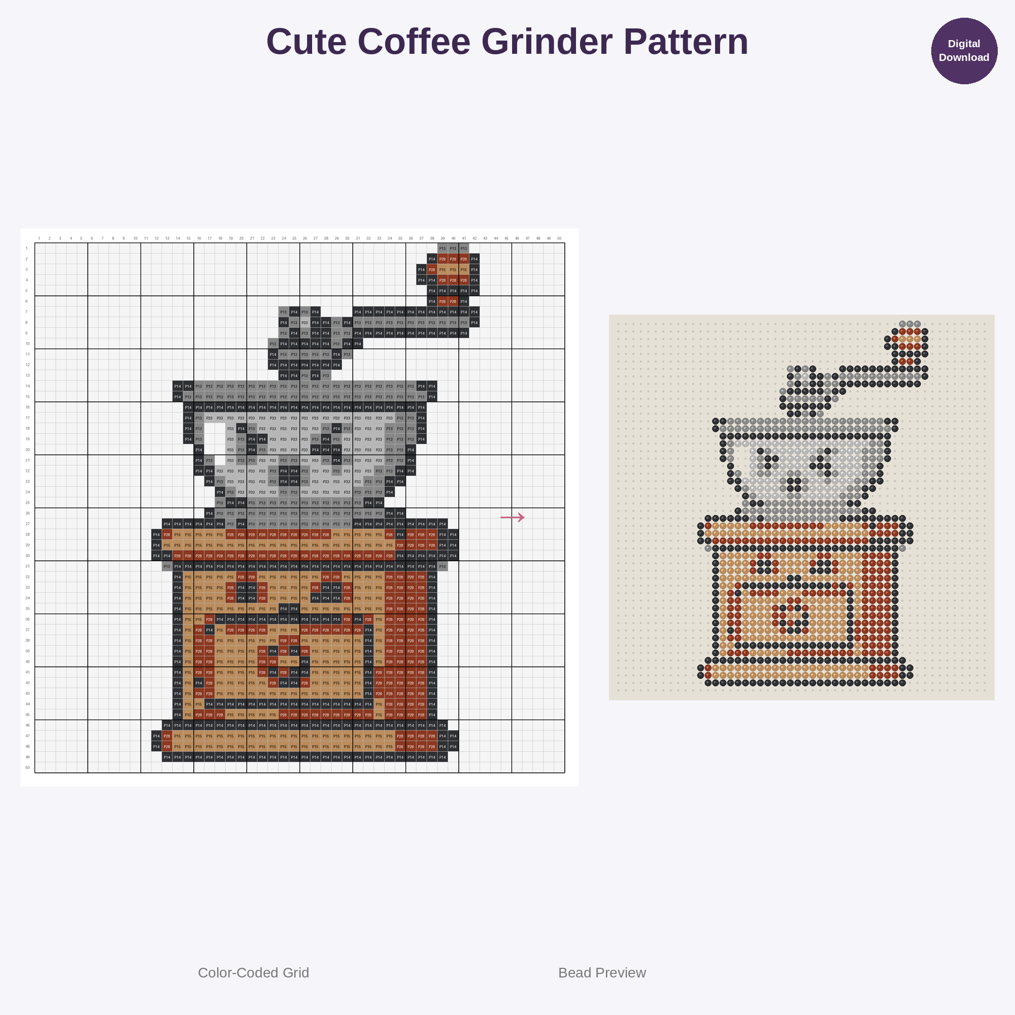 Sweet Brews & Treats Perler Bead Patterns Bundle, 48 Designs (PDF Digital Download)