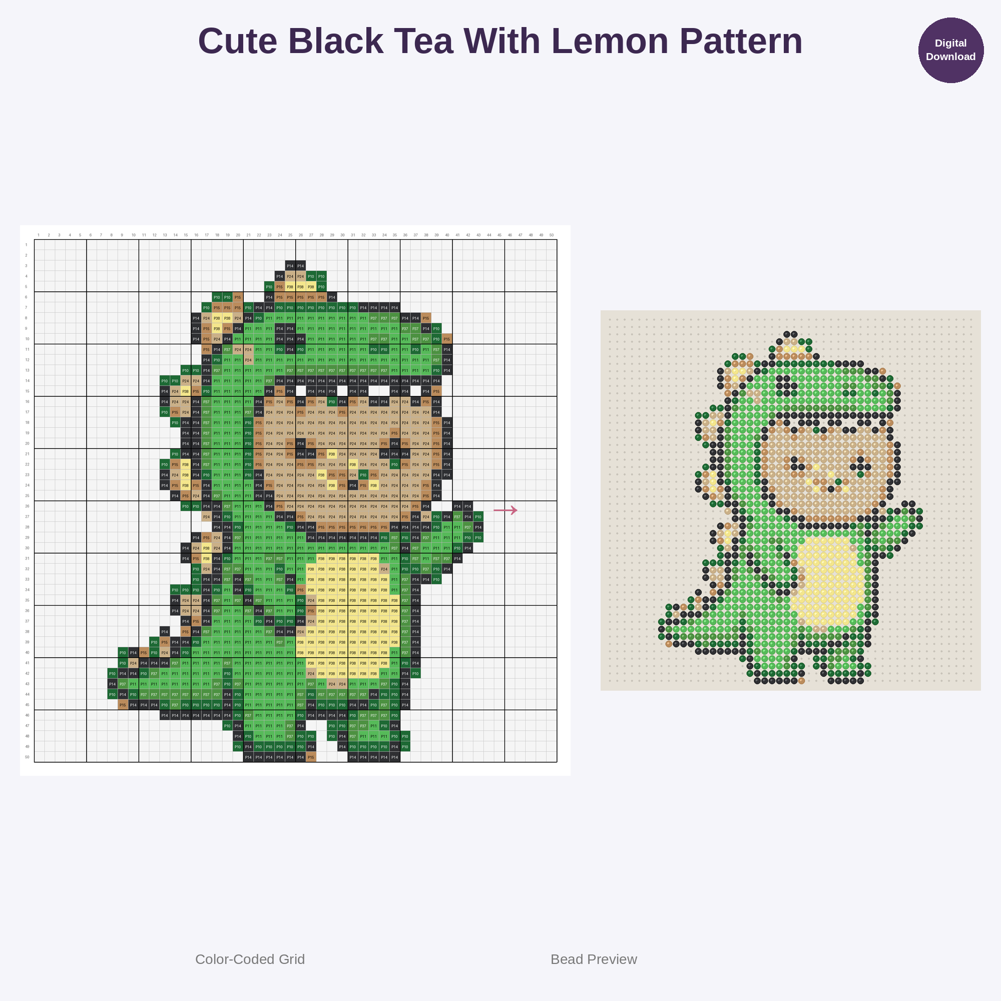 Sweet Brews & Treats Perler Bead Patterns Bundle, 48 Designs (PDF Digital Download)