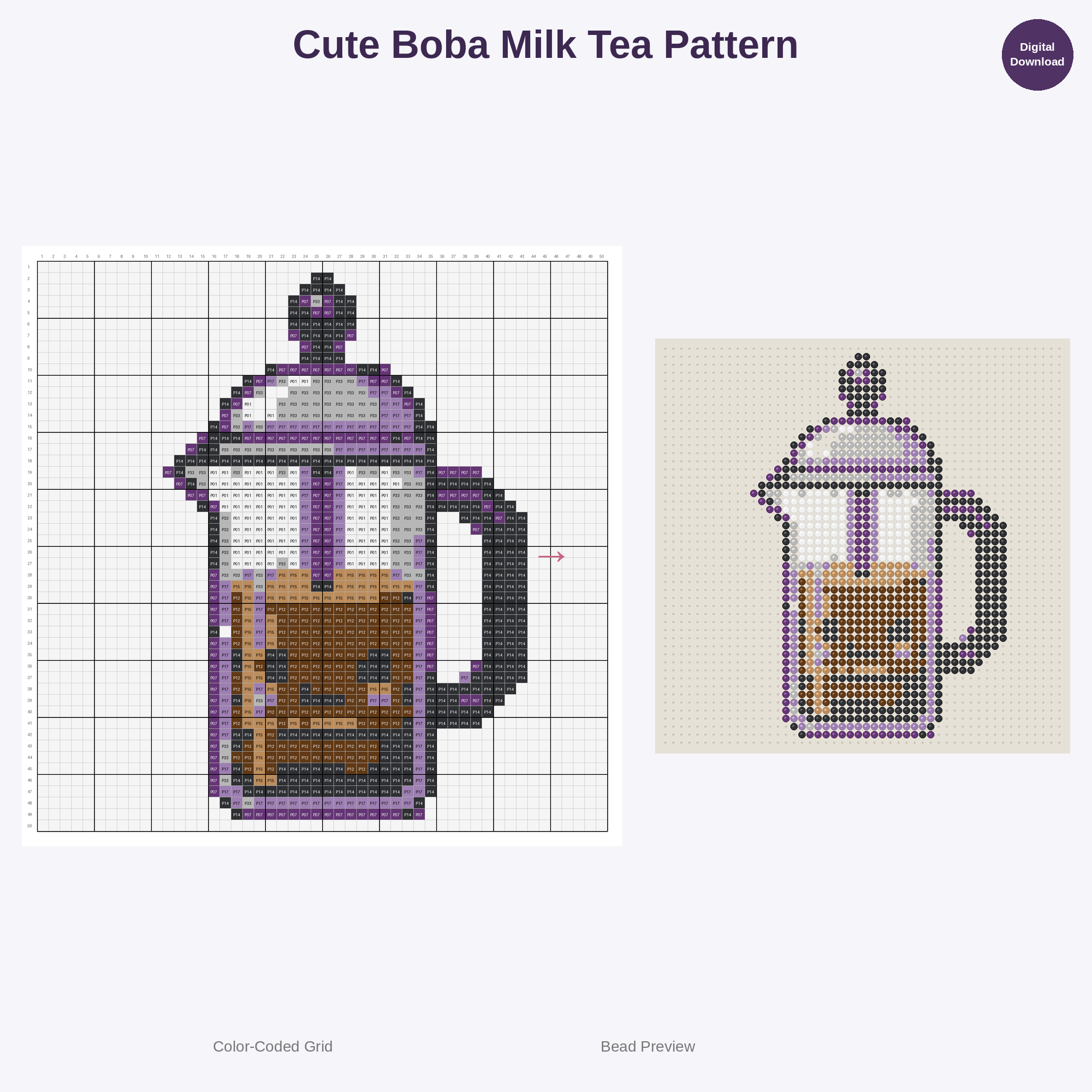 Sweet Brews & Treats Perler Bead Patterns Bundle, 48 Designs (PDF Digital Download)