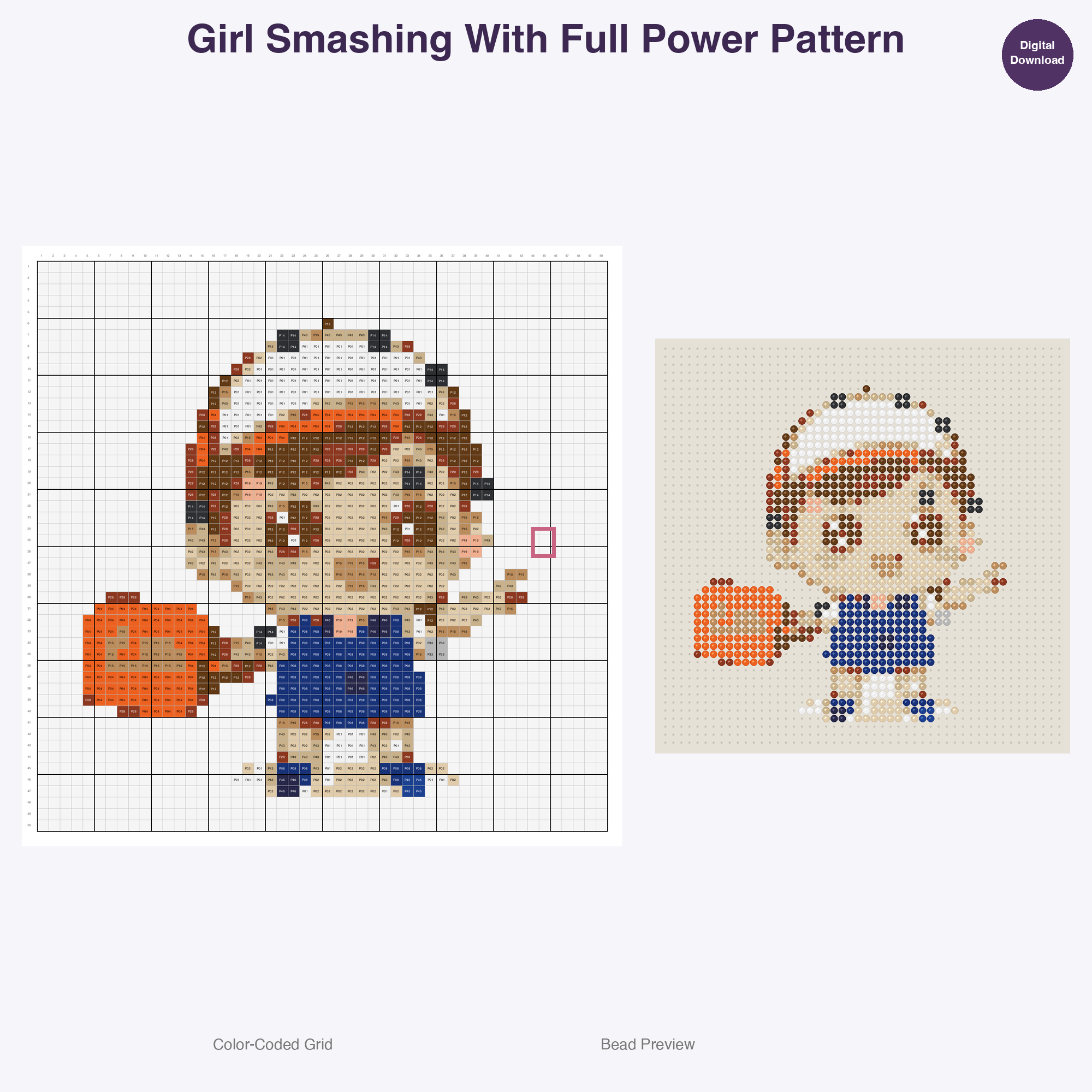 Cute Kids Table Tennis Perler Bead Patterns Bundle, 48 Designs (PDF Digital Download)