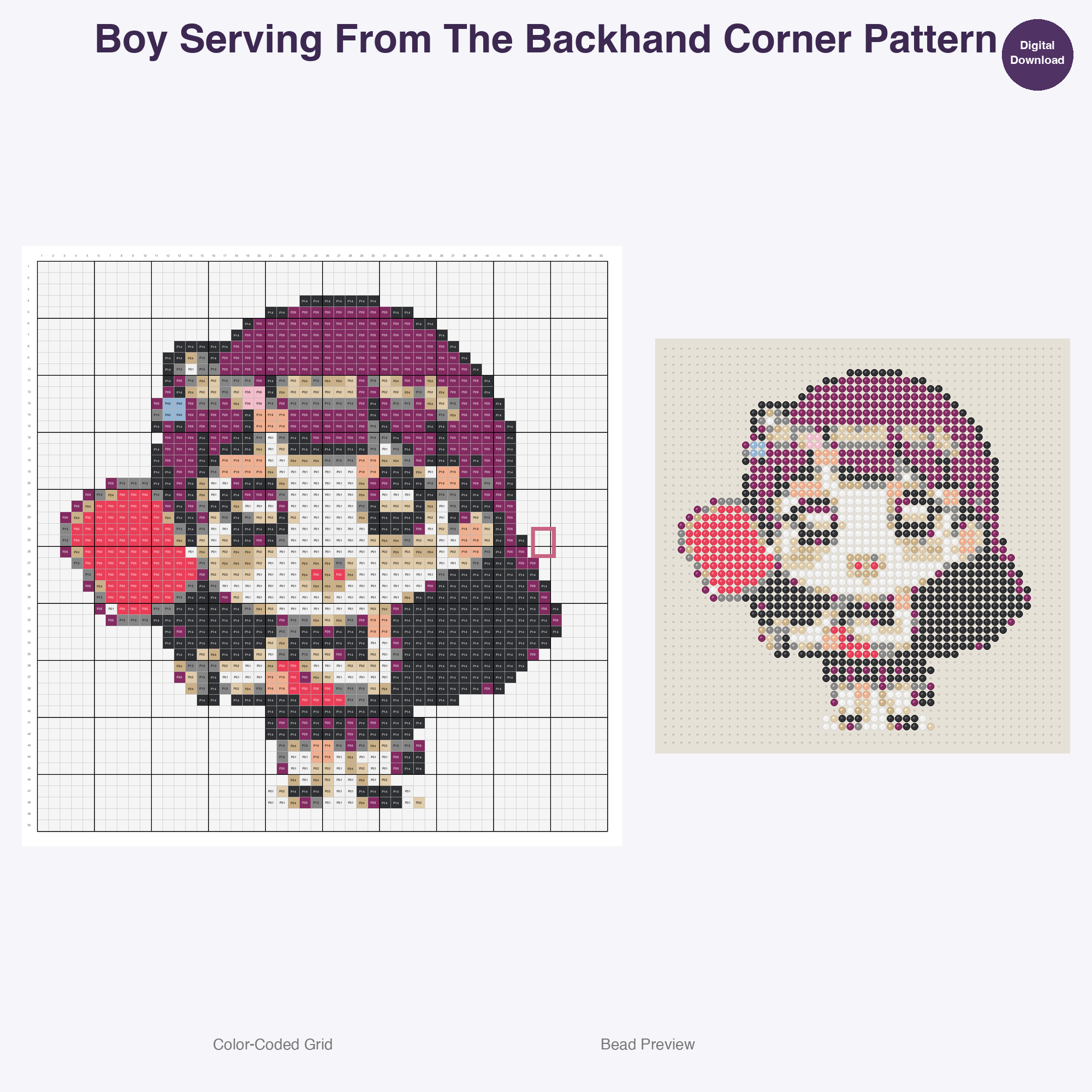 Cute Kids Table Tennis Perler Bead Patterns Bundle, 48 Designs (PDF Digital Download)