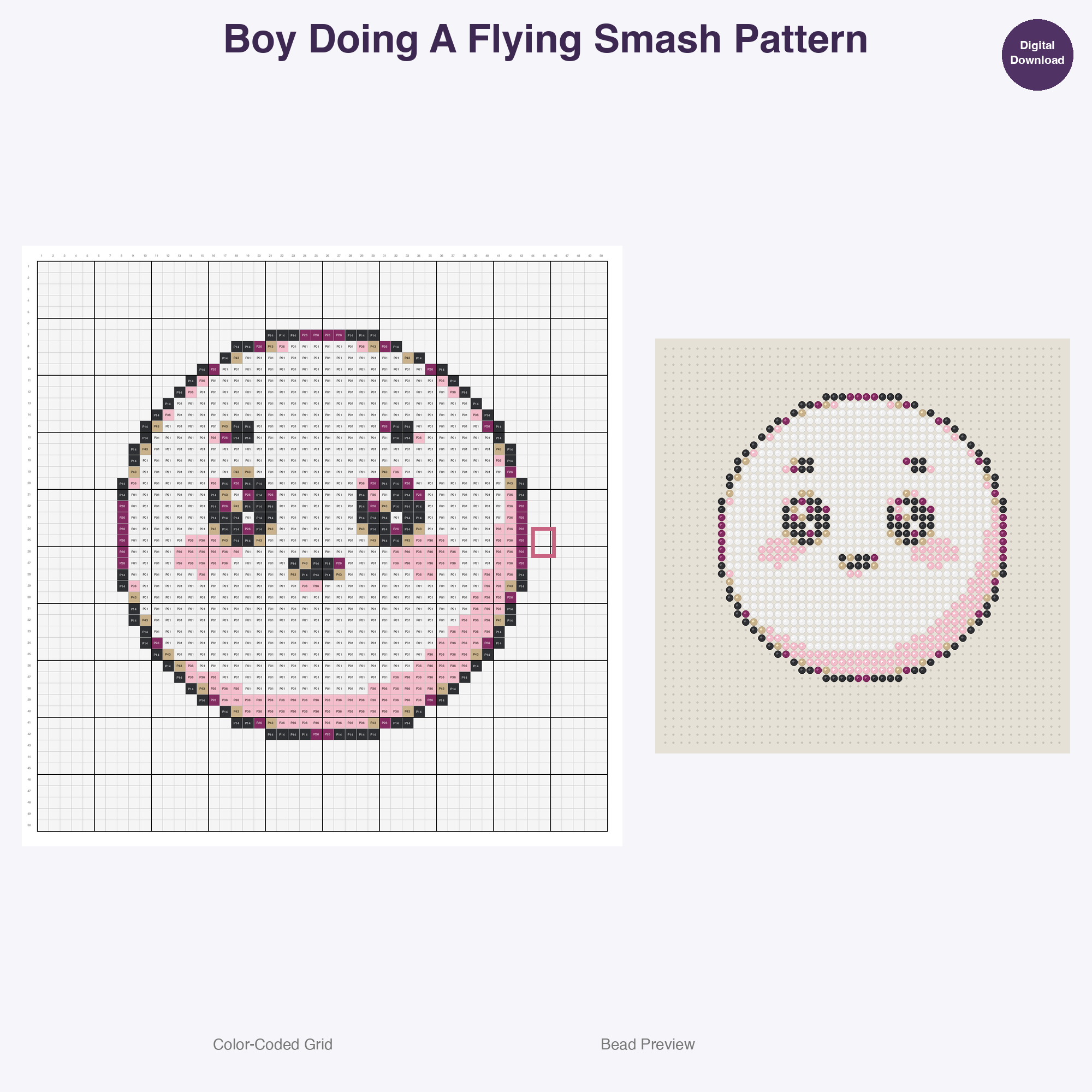 Cute Kids Table Tennis Perler Bead Patterns Bundle, 48 Designs (PDF Digital Download)