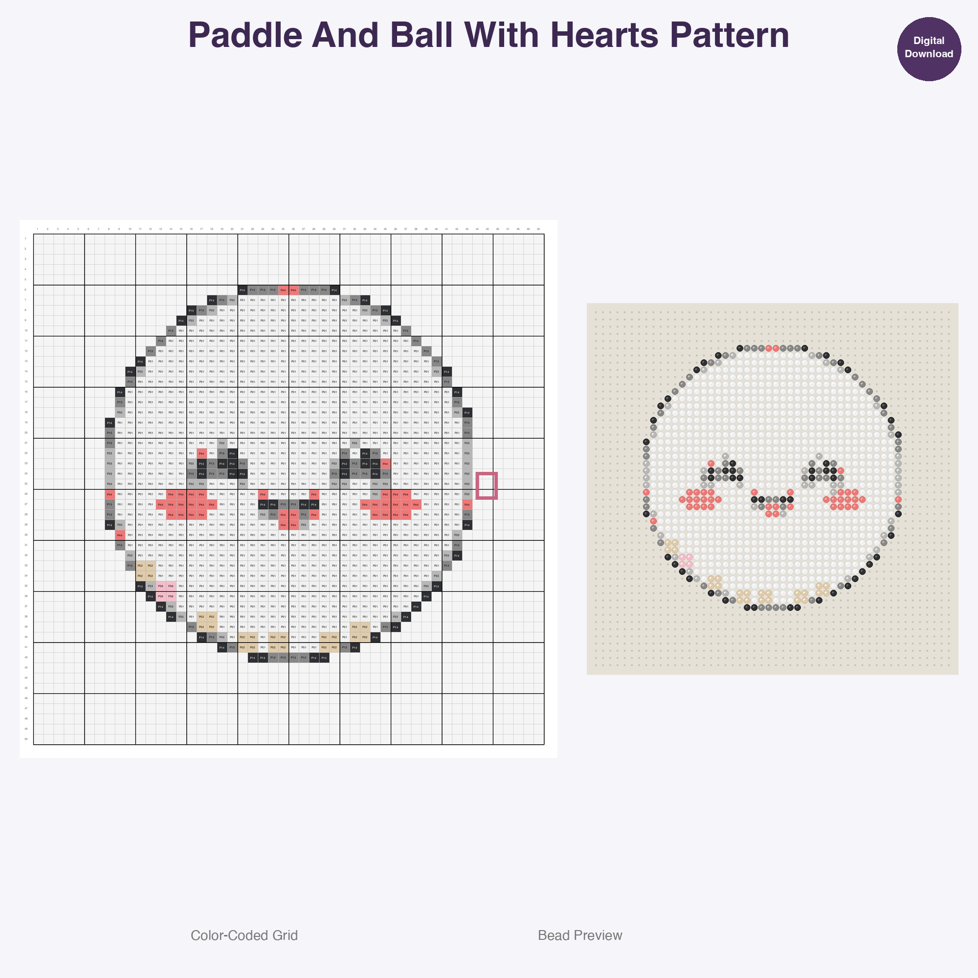 Cute Kids Table Tennis Perler Bead Patterns Bundle, 48 Designs (PDF Digital Download)