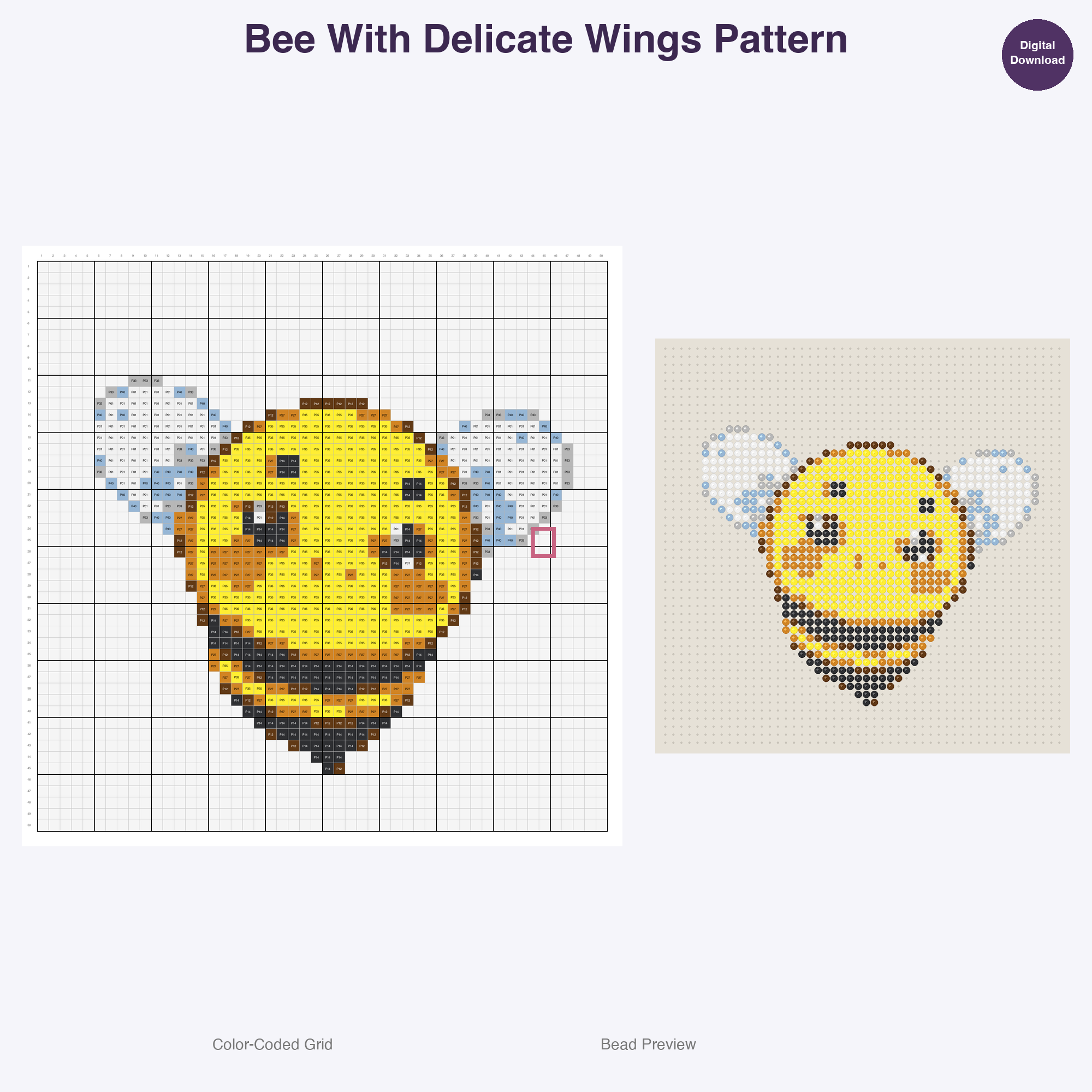 Tiny Terrarium Friends Perler Bead Patterns, 48 Designs x 3 Grid Sizes (29x29 + 50x50 + 128x128), Fuse Bead PDF Digital Download