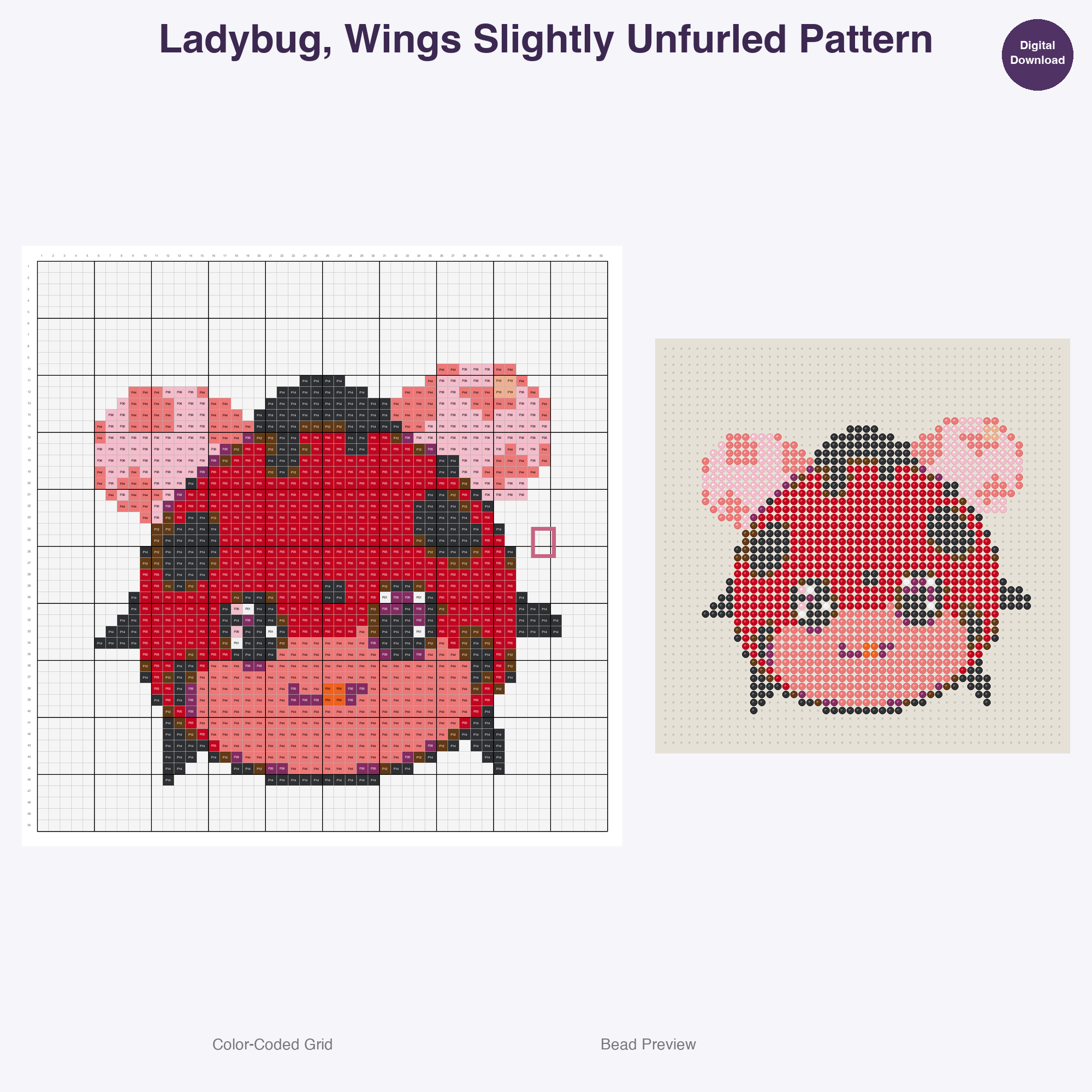 Tiny Terrarium Friends Perler Bead Patterns, 48 Designs x 3 Grid Sizes (29x29 + 50x50 + 128x128), Fuse Bead PDF Digital Download