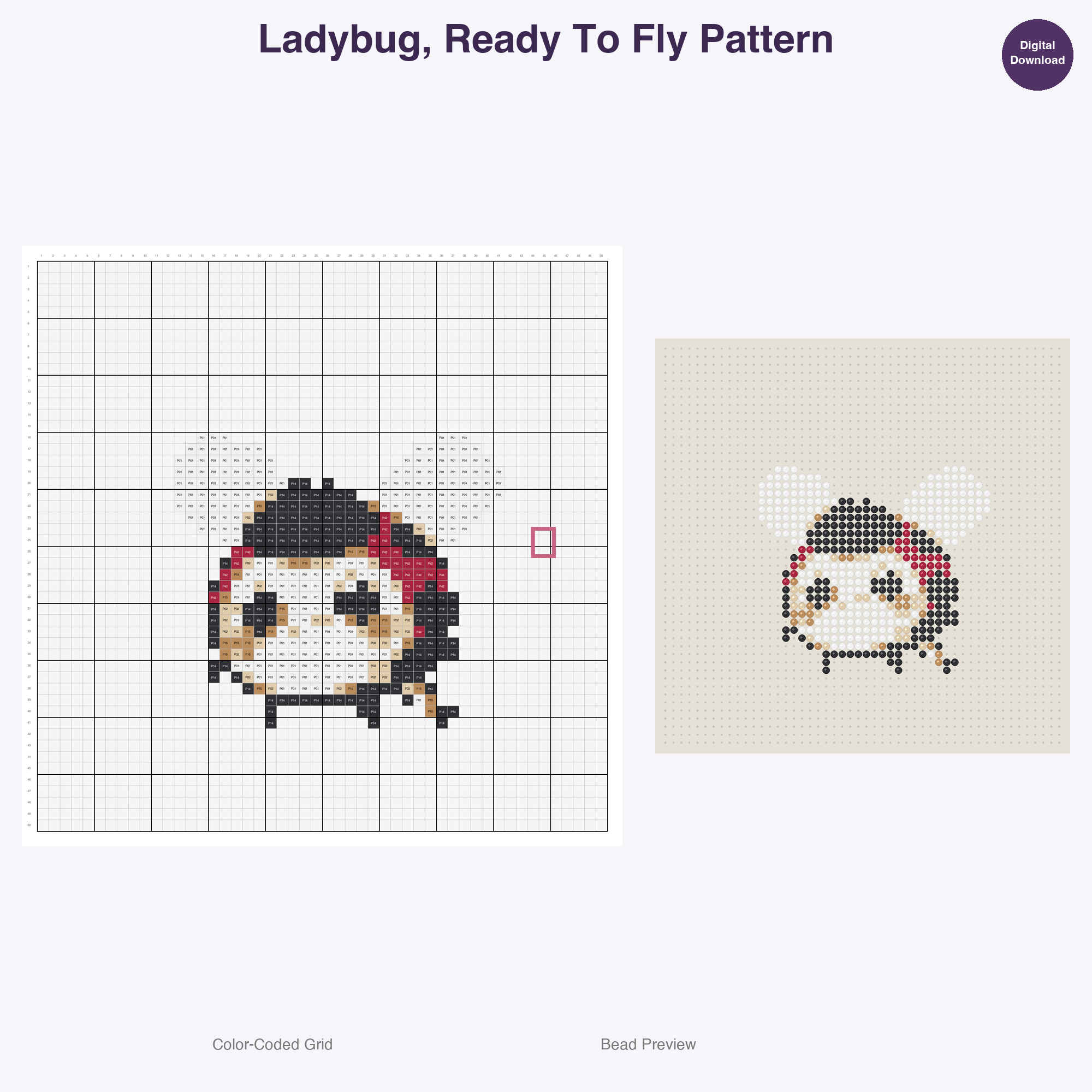 Tiny Terrarium Friends Perler Bead Patterns, 48 Designs x 3 Grid Sizes (29x29 + 50x50 + 128x128), Fuse Bead PDF Digital Download