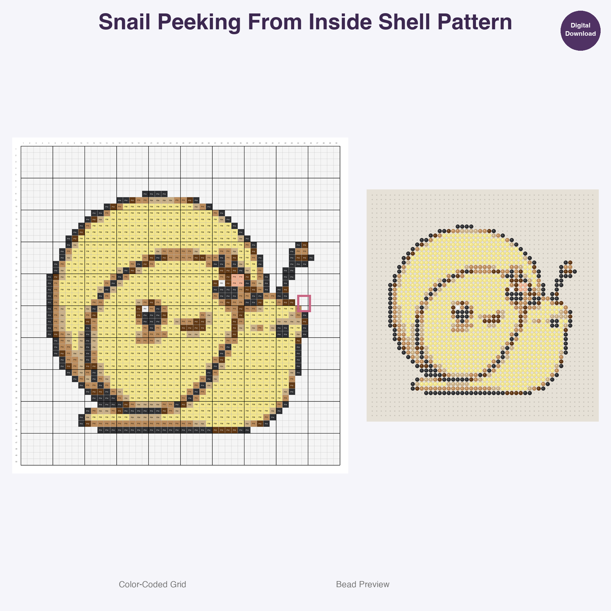 Tiny Terrarium Friends Perler Bead Patterns, 48 Designs x 3 Grid Sizes (29x29 + 50x50 + 128x128), Fuse Bead PDF Digital Download