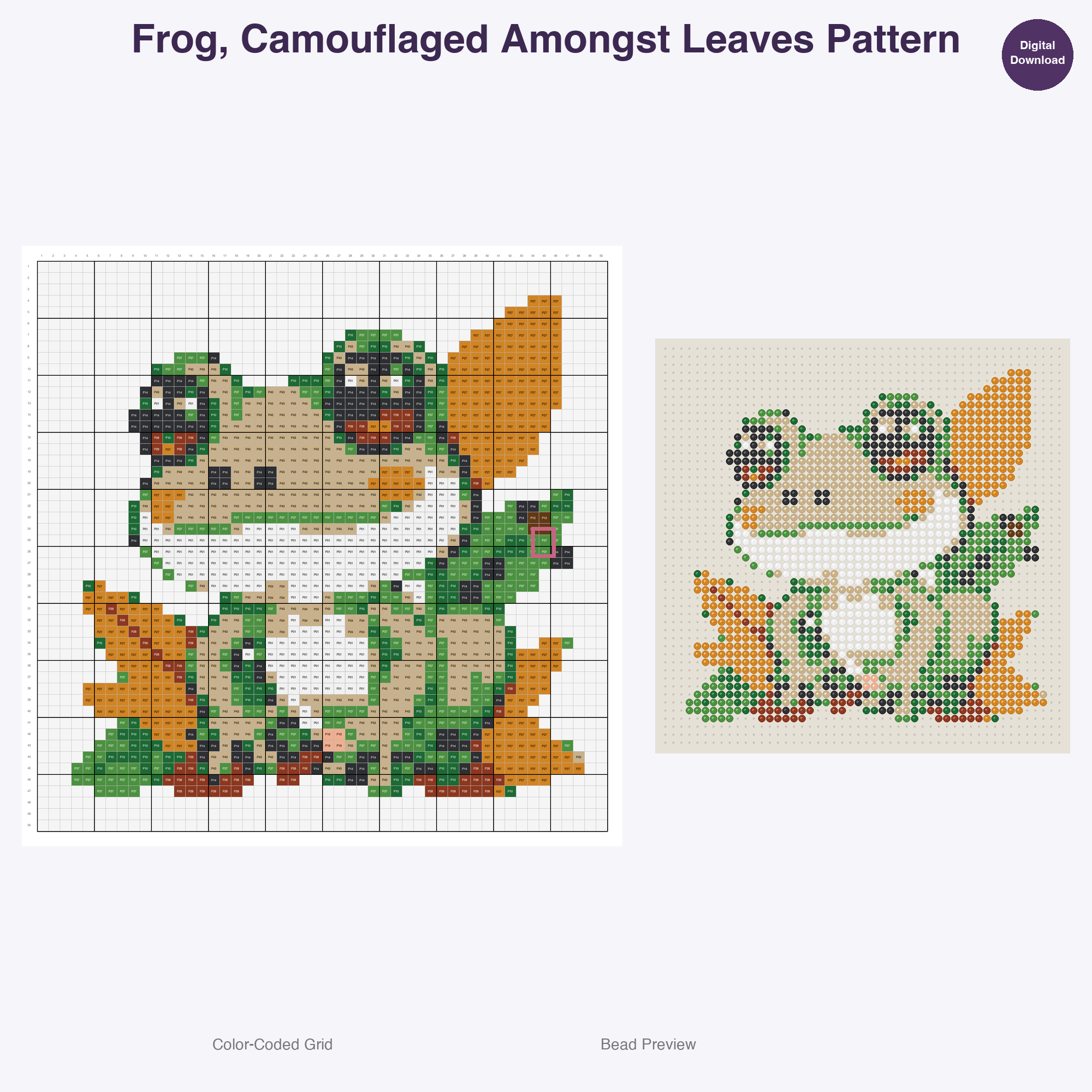 Tiny Terrarium Friends Perler Bead Patterns, 48 Designs x 3 Grid Sizes (29x29 + 50x50 + 128x128), Fuse Bead PDF Digital Download