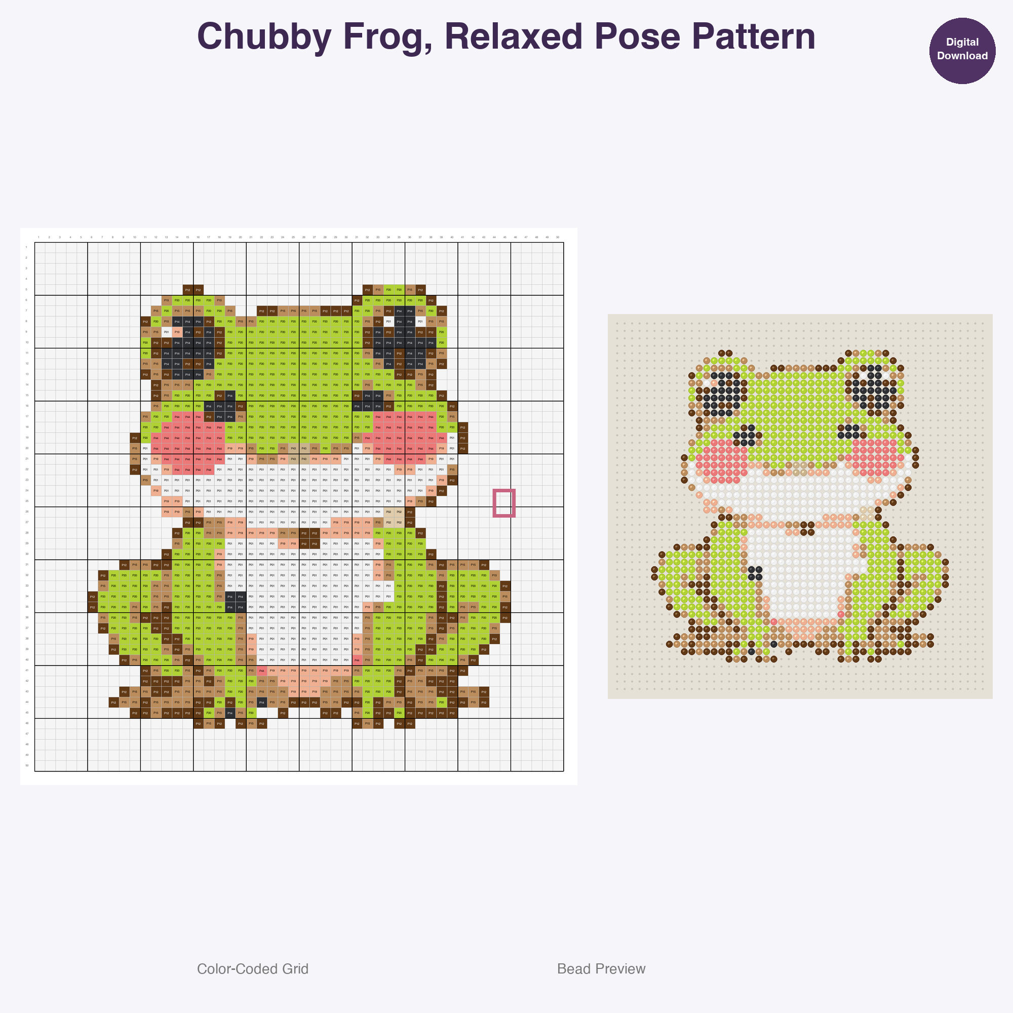 Tiny Terrarium Friends Perler Bead Patterns, 48 Designs x 3 Grid Sizes (29x29 + 50x50 + 128x128), Fuse Bead PDF Digital Download
