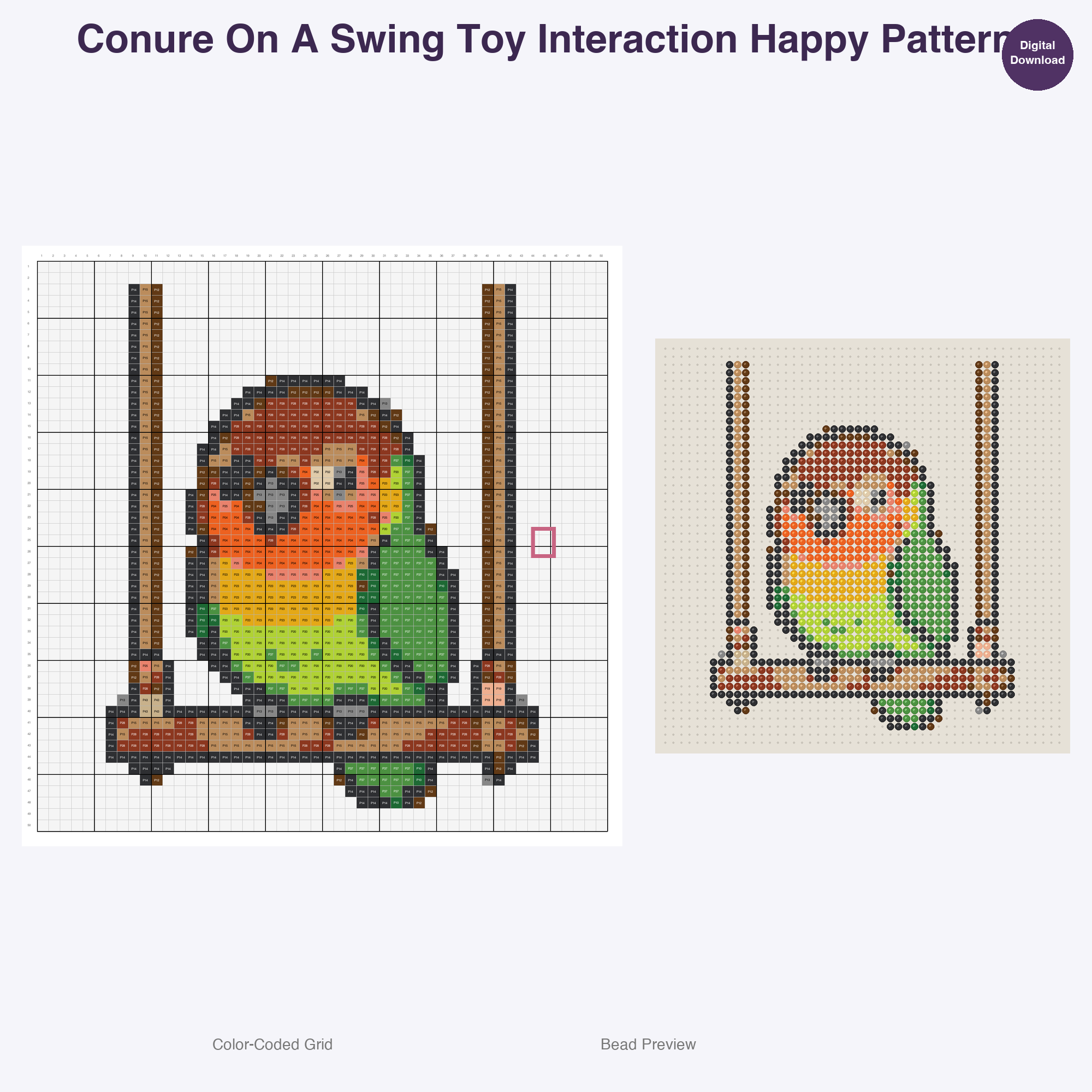 Tropical Birds Paradise Perler Bead Patterns, 48 Designs x 3 Grid Sizes (29x29 + 50x50 + 128x128), Fuse Bead PDF Digital Download