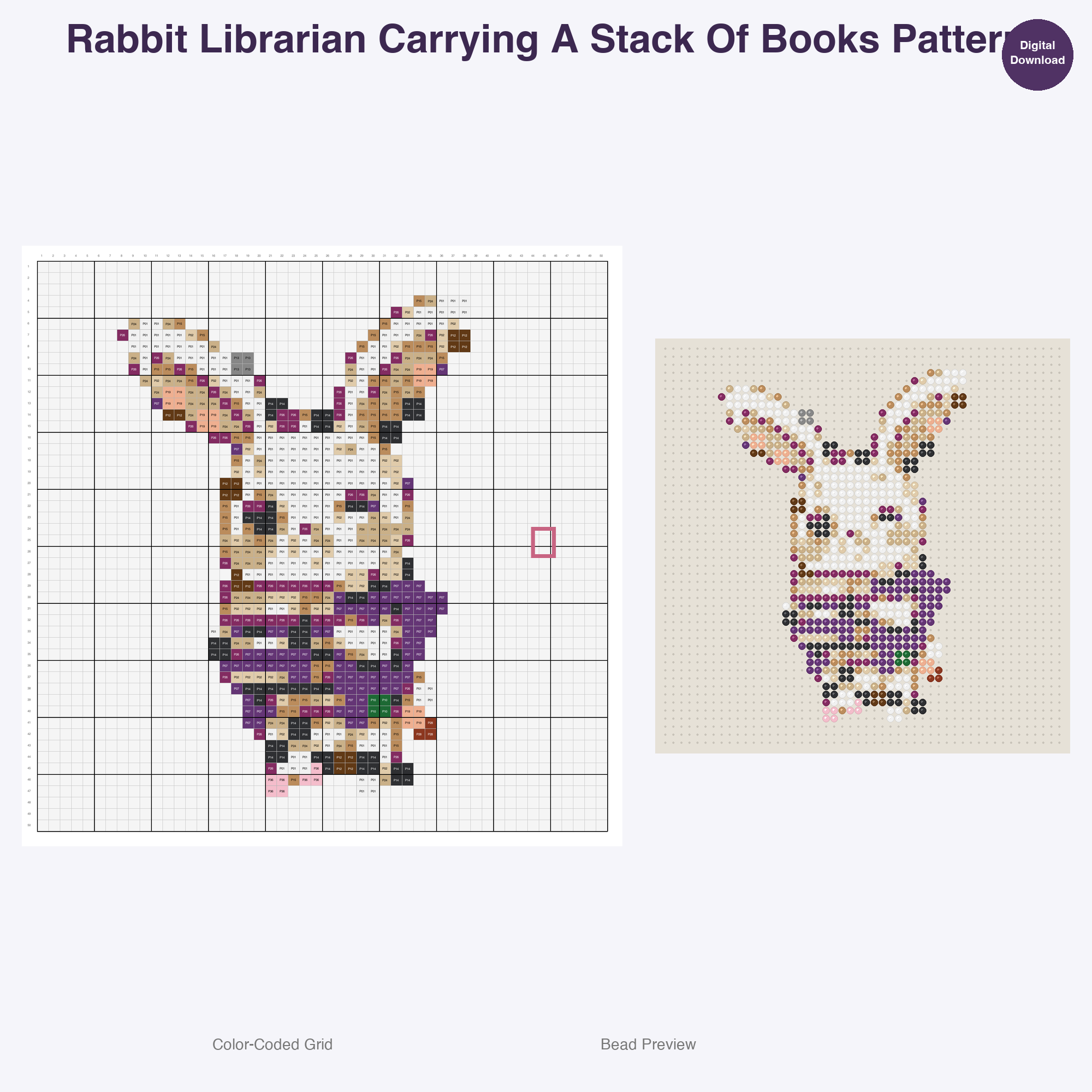 Whimsical Critter Crew Perler Bead Patterns Bundle, 48 Designs (PDF Digital Download)