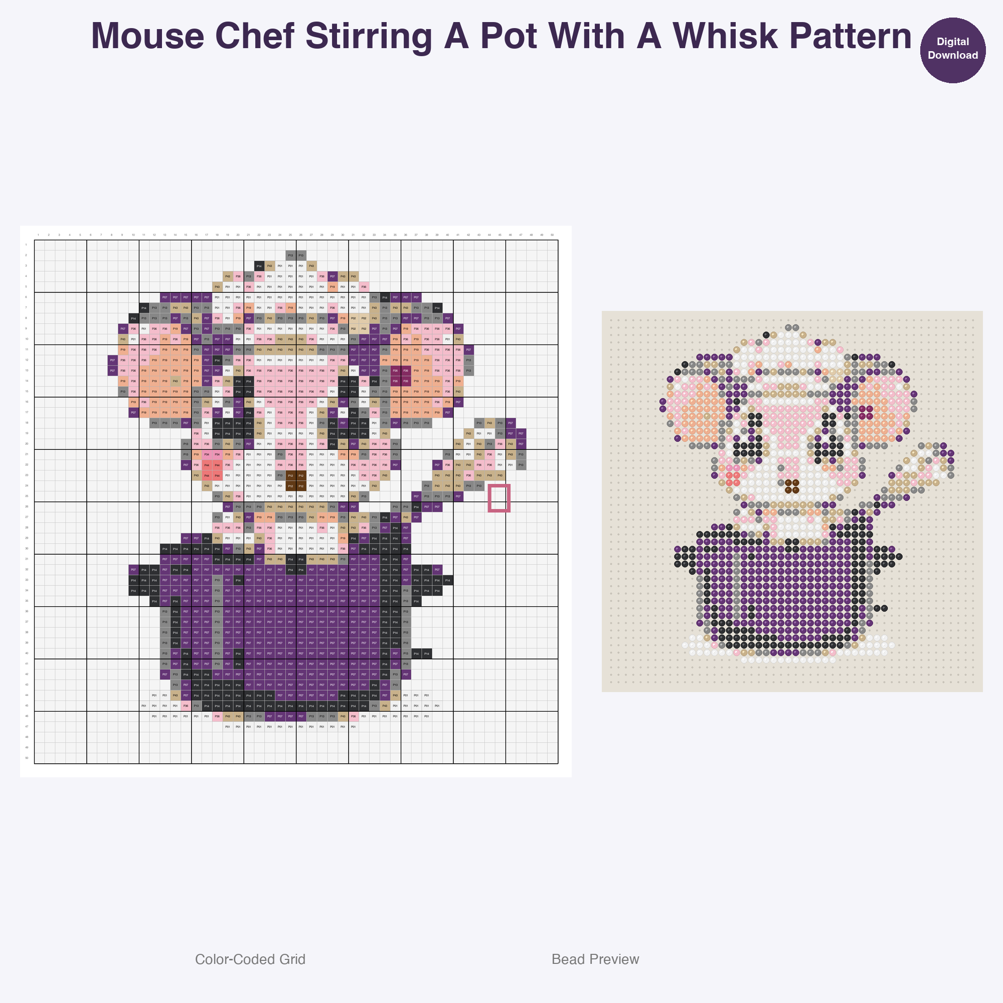 Whimsical Critter Crew Perler Bead Patterns Bundle, 48 Designs (PDF Digital Download)