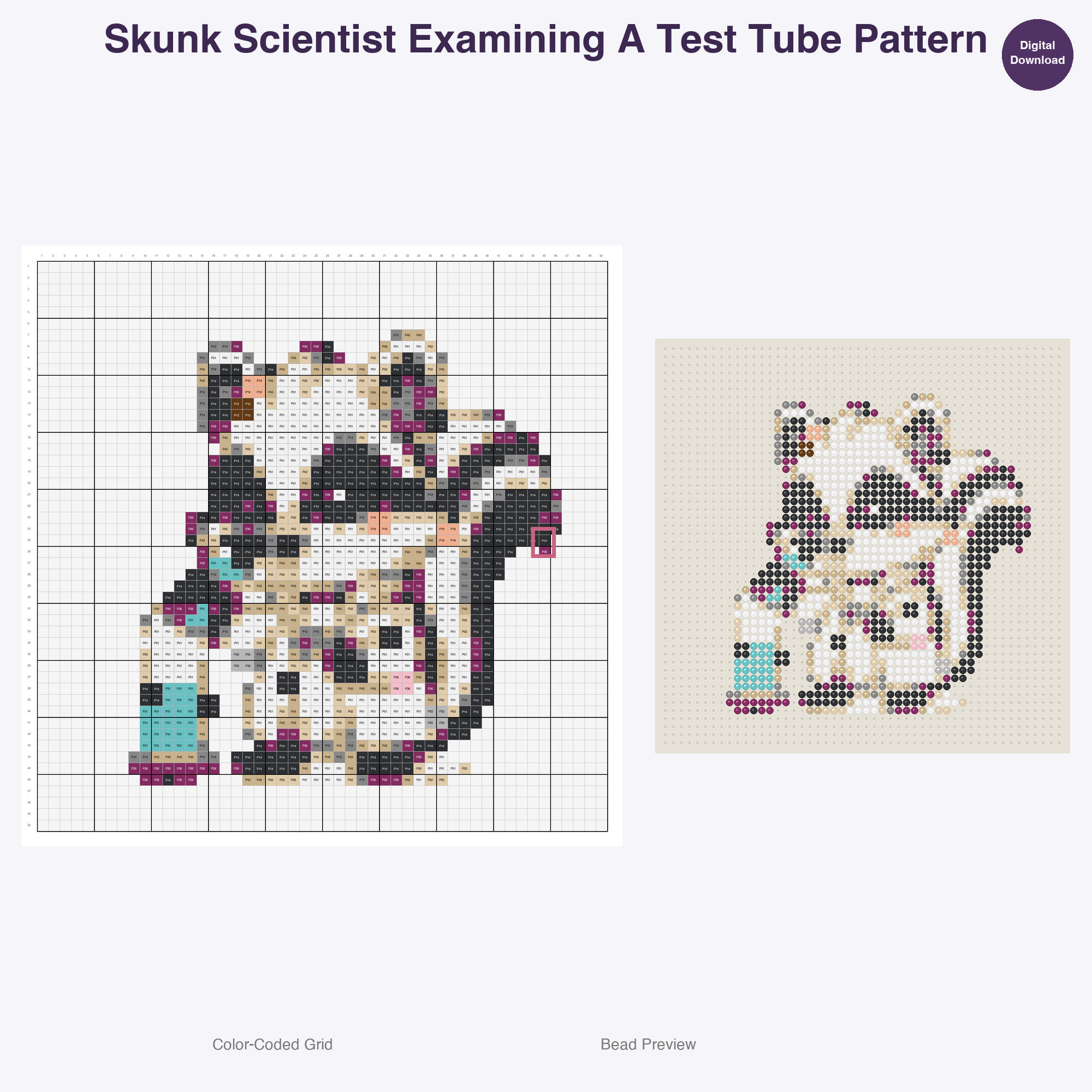 Whimsical Critter Crew Perler Bead Patterns Bundle, 48 Designs (PDF Digital Download)
